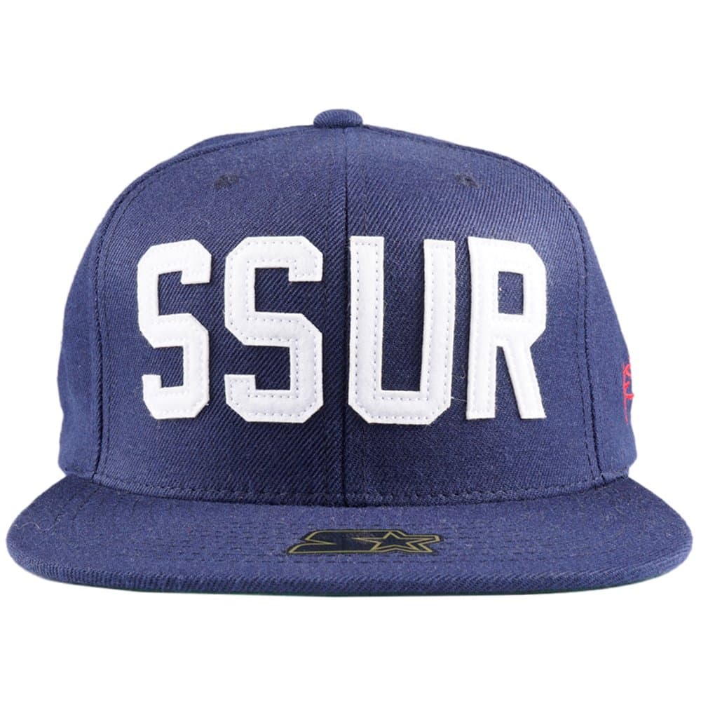 SSUR Starter Snapback 6 Panel Hat Navy Adjustable