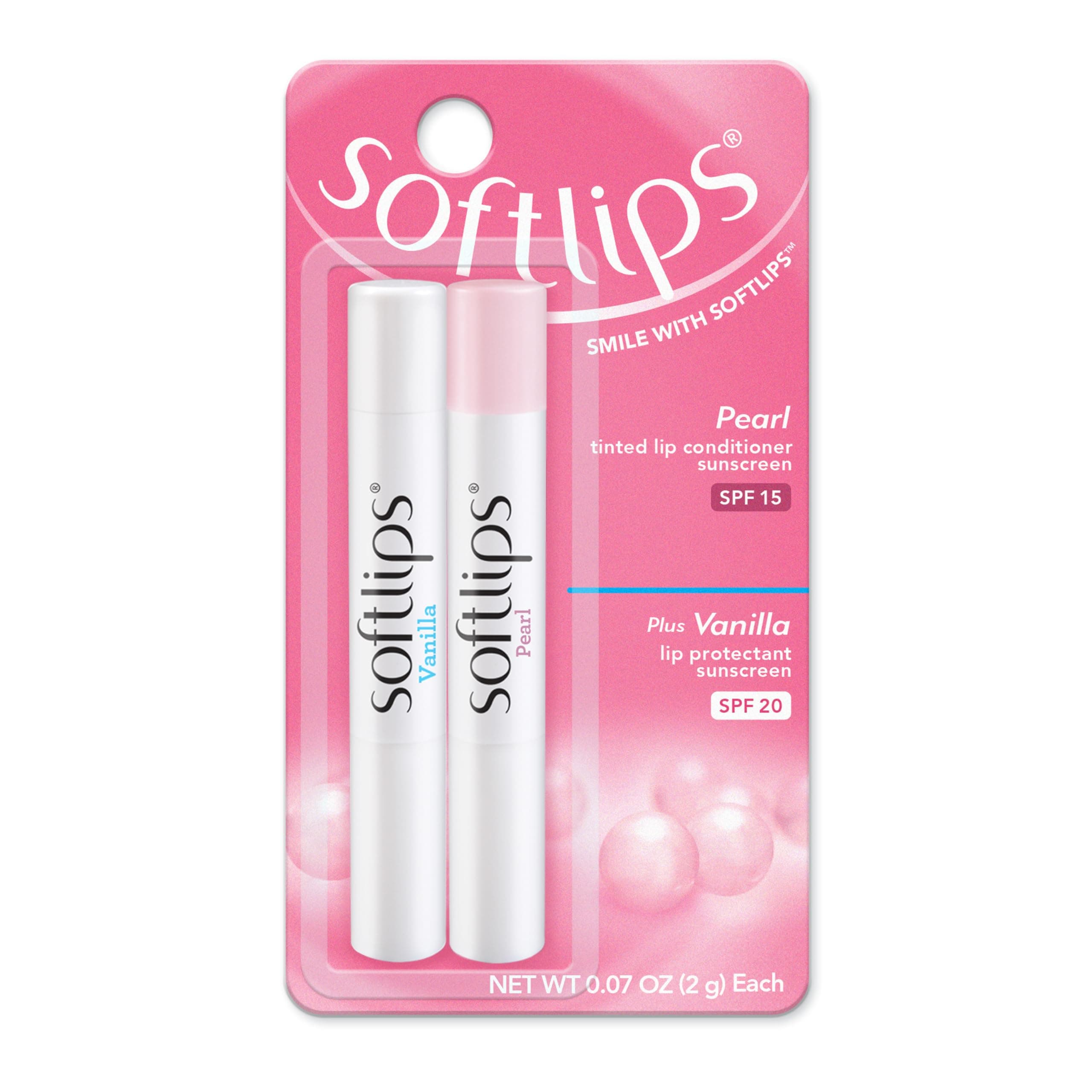 Softlips Daily Lip Moisturizer For Very Dry Lips With SPF, Pearl Tint & Vanil...