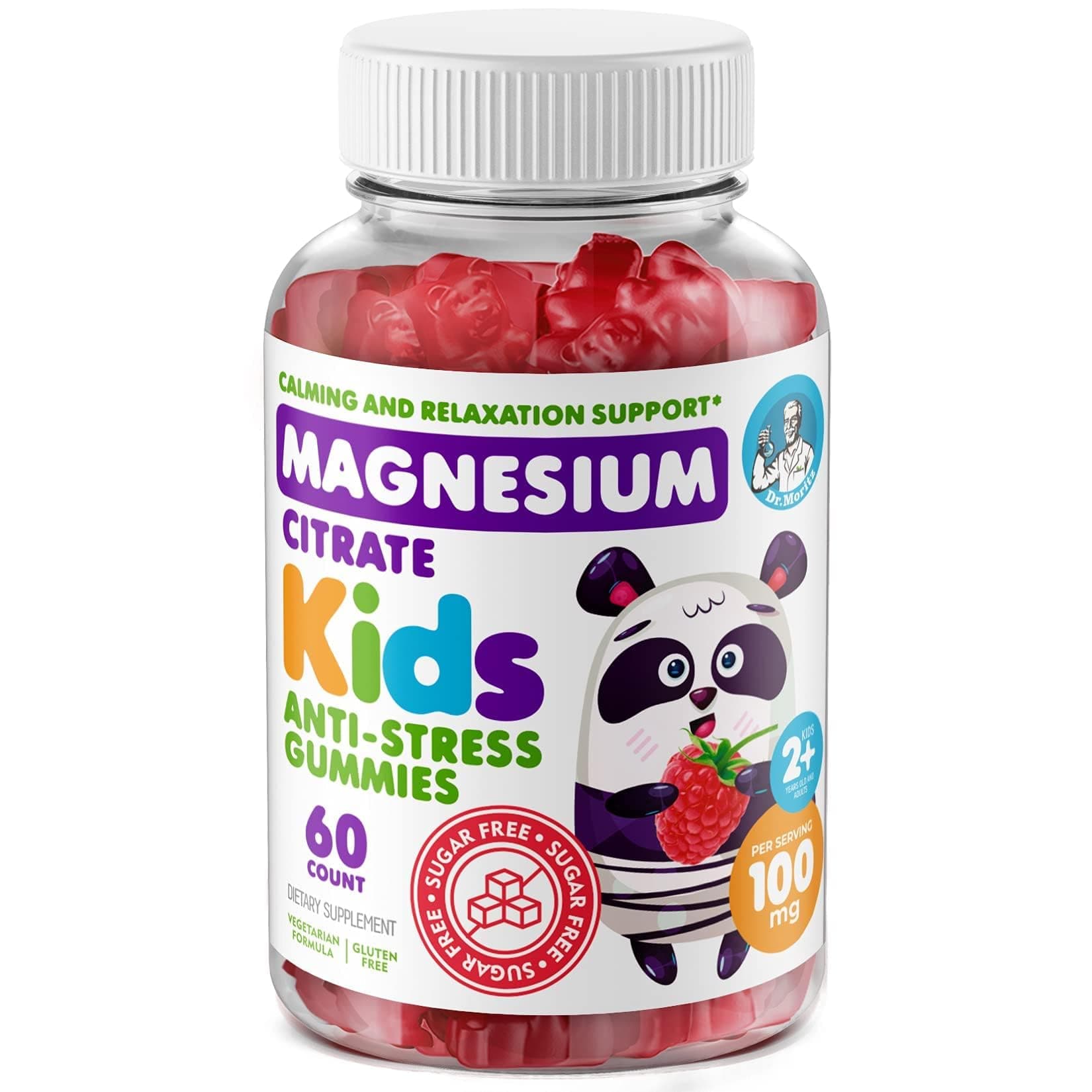 Kids Magnesium Citrate Kids Anti Stress Sugar Free Gummies, 60 count