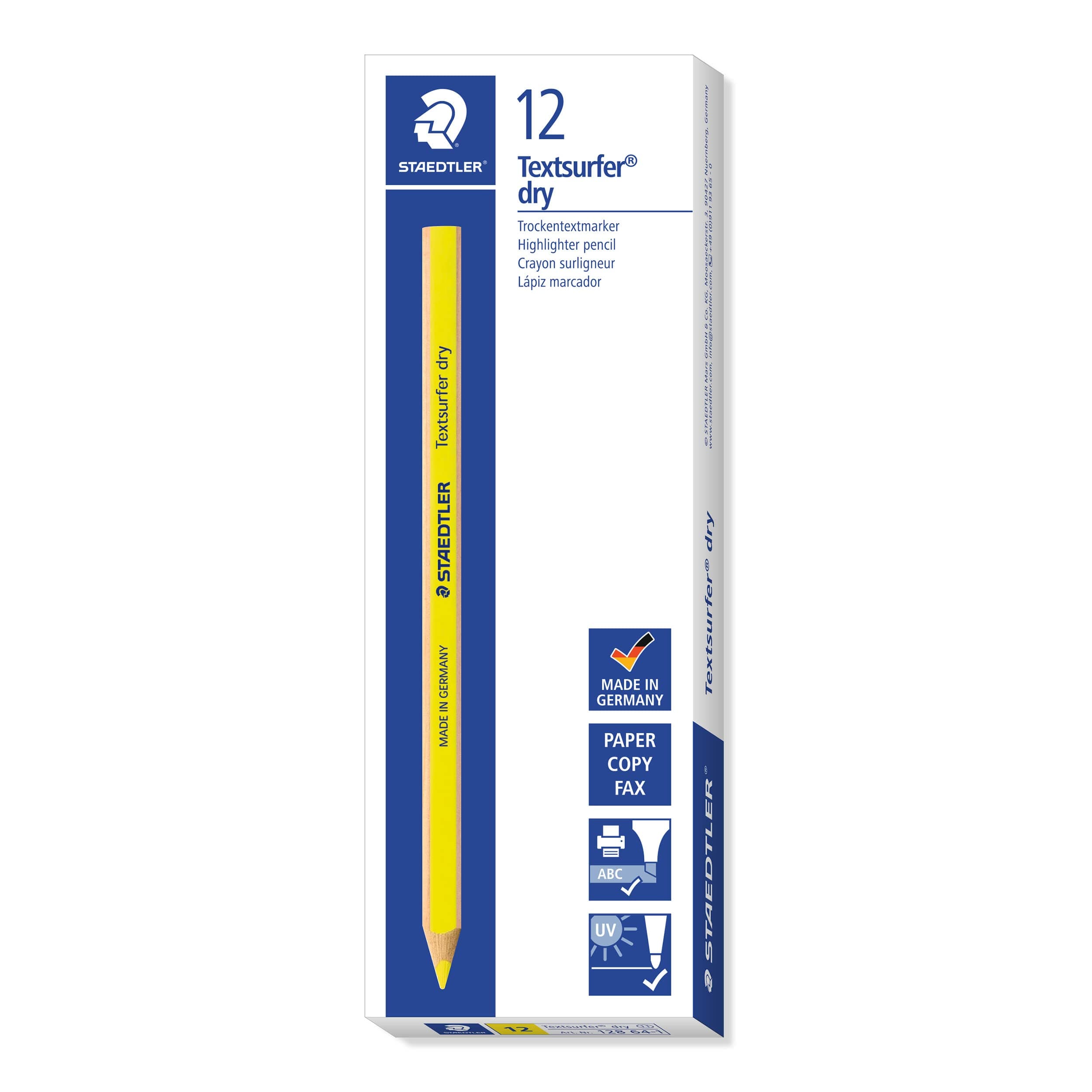 STAEDTLERTextsurfer Dry Pencil - Yellow (Box of 12)