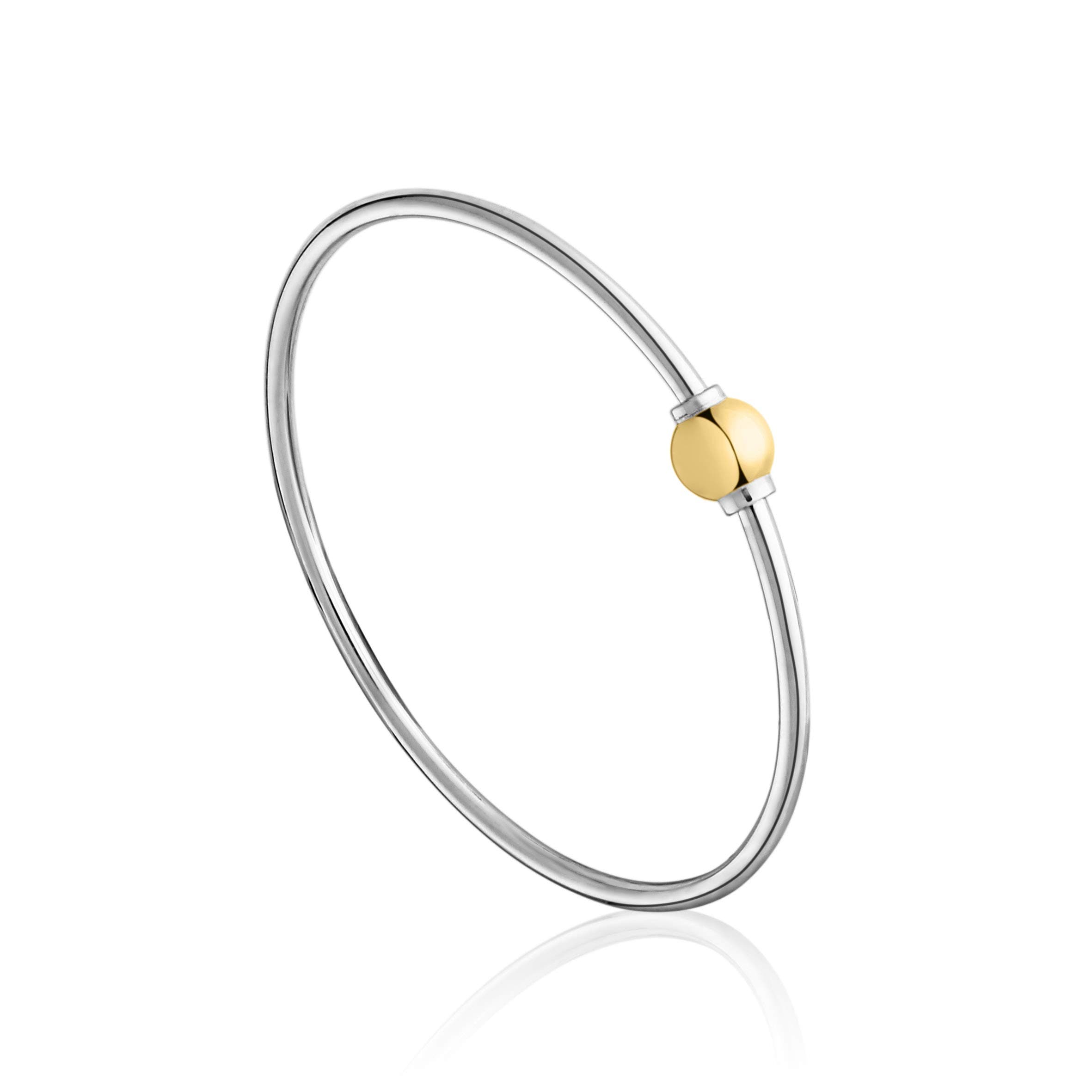Lighthouse CreationsLighthouse Creations The Traditional Sterling Silver & 14K Yellow Gold Clad Single Ball Threaded Bracelet from Cape CodFLEX Style