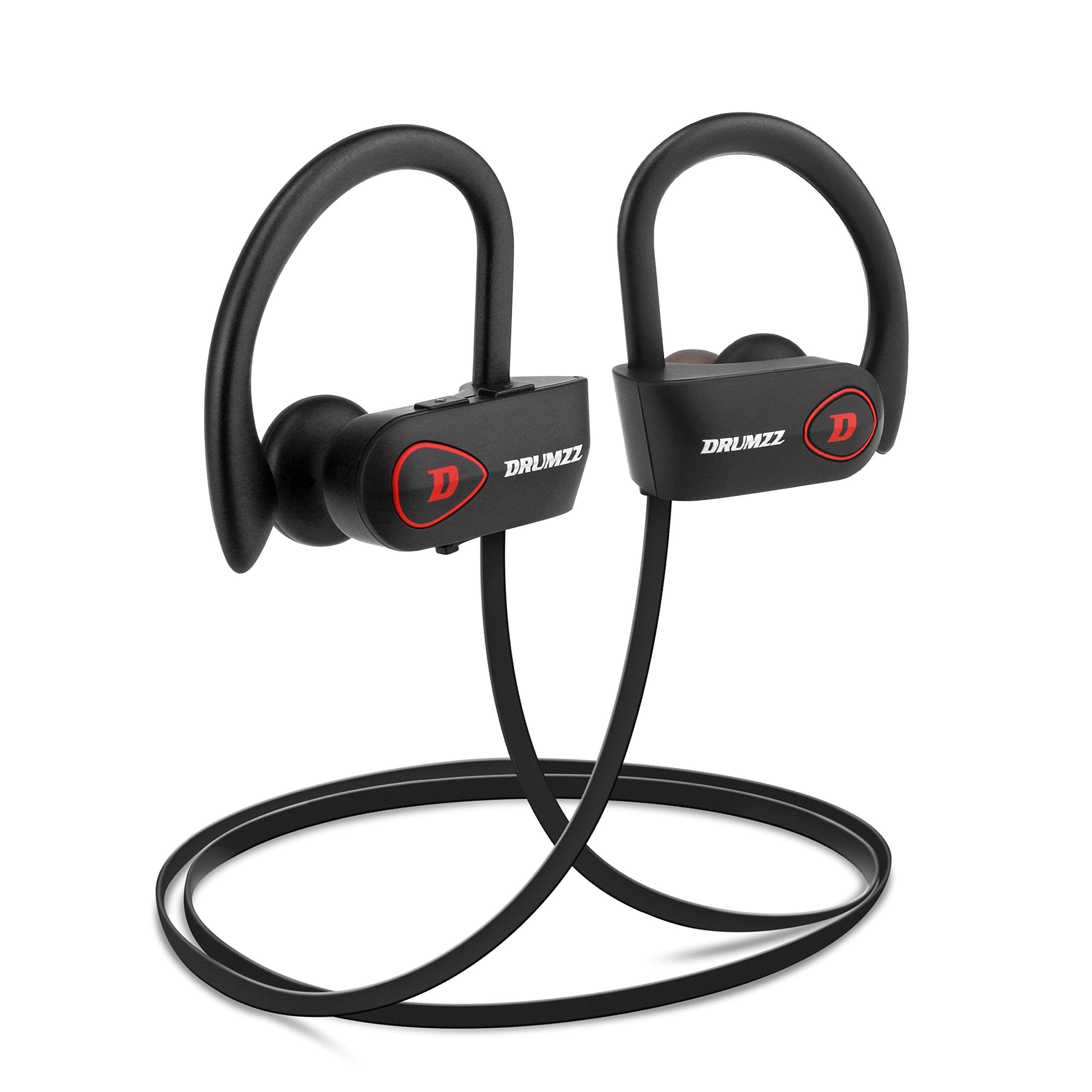 Drumzz Wireless Bluetooth Earphone Sports Headphones Waterproof IPX7 Headsets with Mic, CVC 6.0 and Long Battery Life