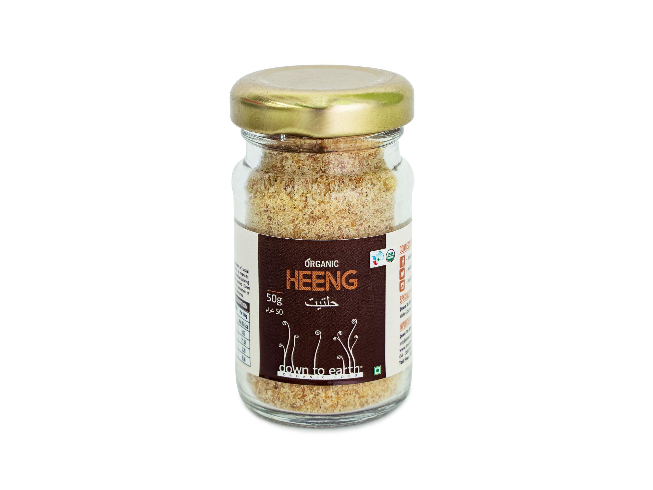 Down To Earth Organic Heeng, 50 gm