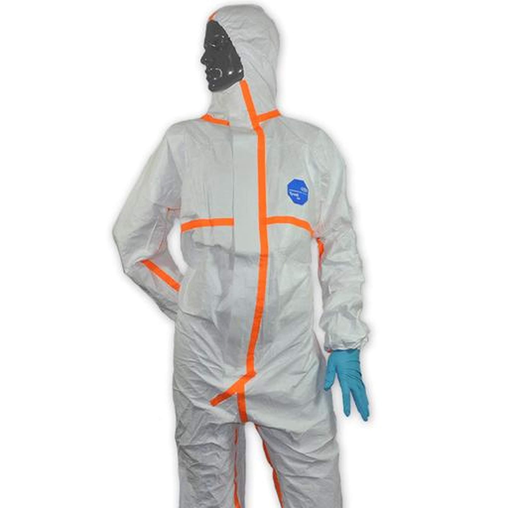 Tyvek 800J Chemical Suit, EN14126 Infective Agent Coverall Size XL