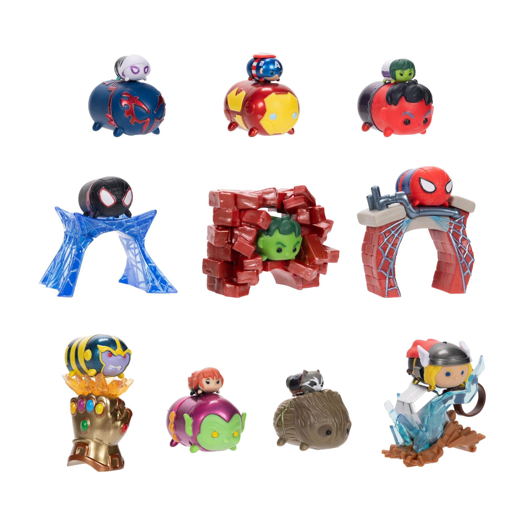 Disney Tsum Tsum Marvel Adventures Mini Figures Story Sets in Blind Packs from Wave #1, Includes 4 Blind Packs [Amazon Exclusive]