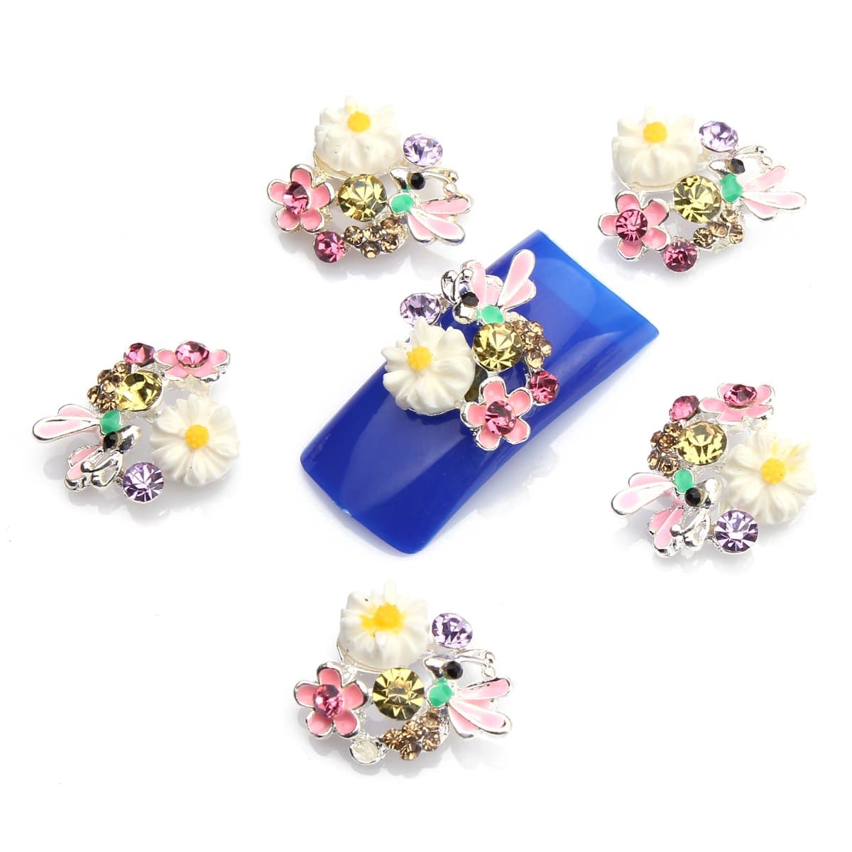 DaDie New Fashion 3D 10pcs Alloy Crystal Rhinestones Nail Art Tips Glitters Acrylic DIY Decoration Gift Style 9