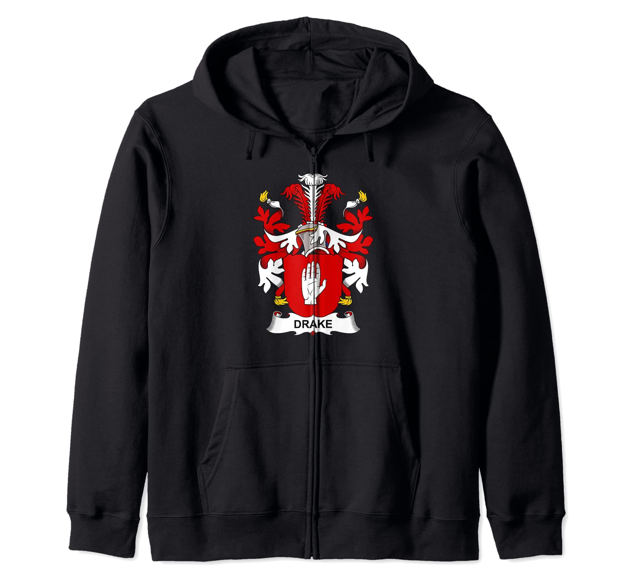 Drake Coat of Arms - Family Crest Zip Hoodie