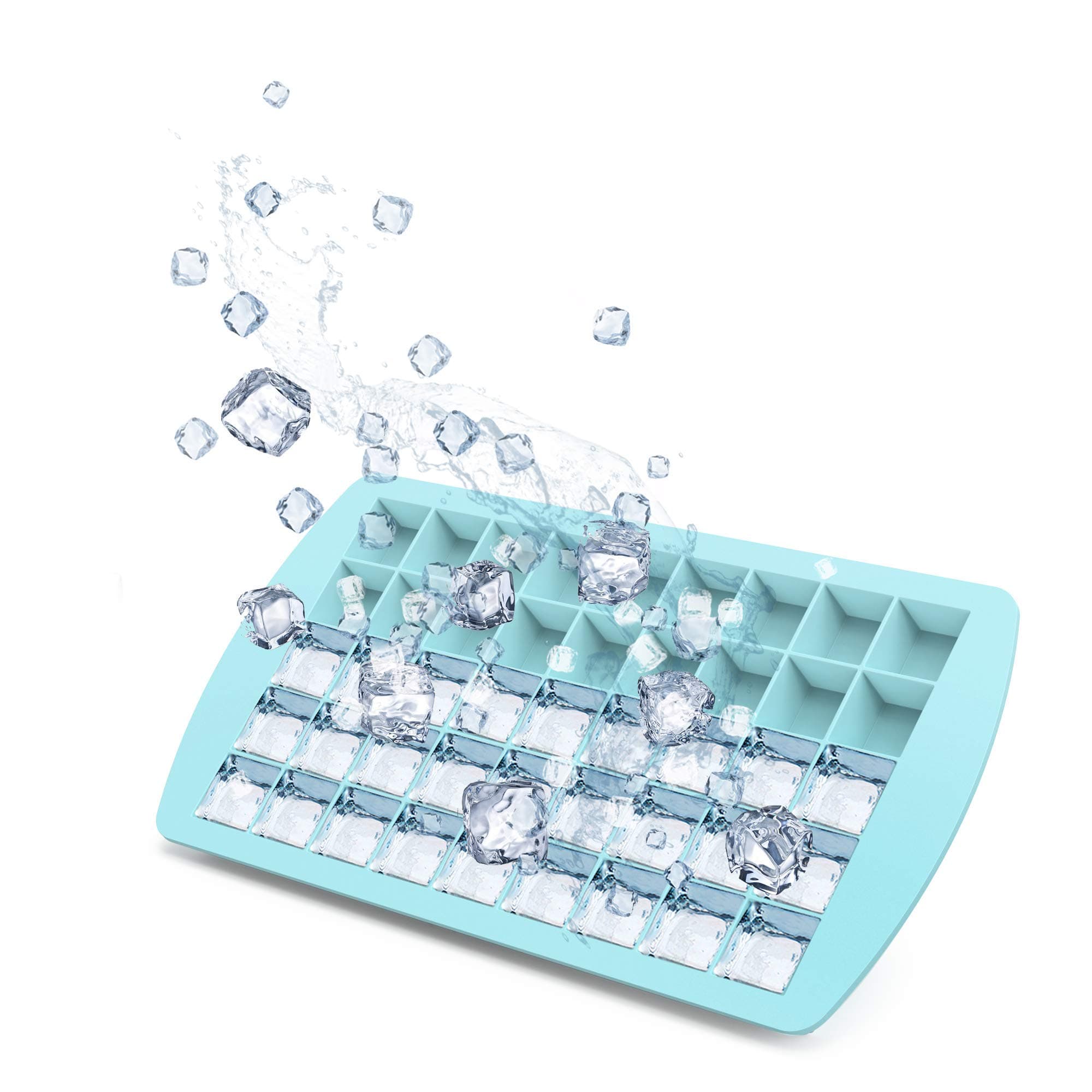 Ice Cube Tray, Silicone Ice Cube Mold for Portable Blender, Mini Ice cube maker for Chilled Coffee, Whiskey, Cocktail and any Beverage. Flexible Food Grade Dishwasher safe