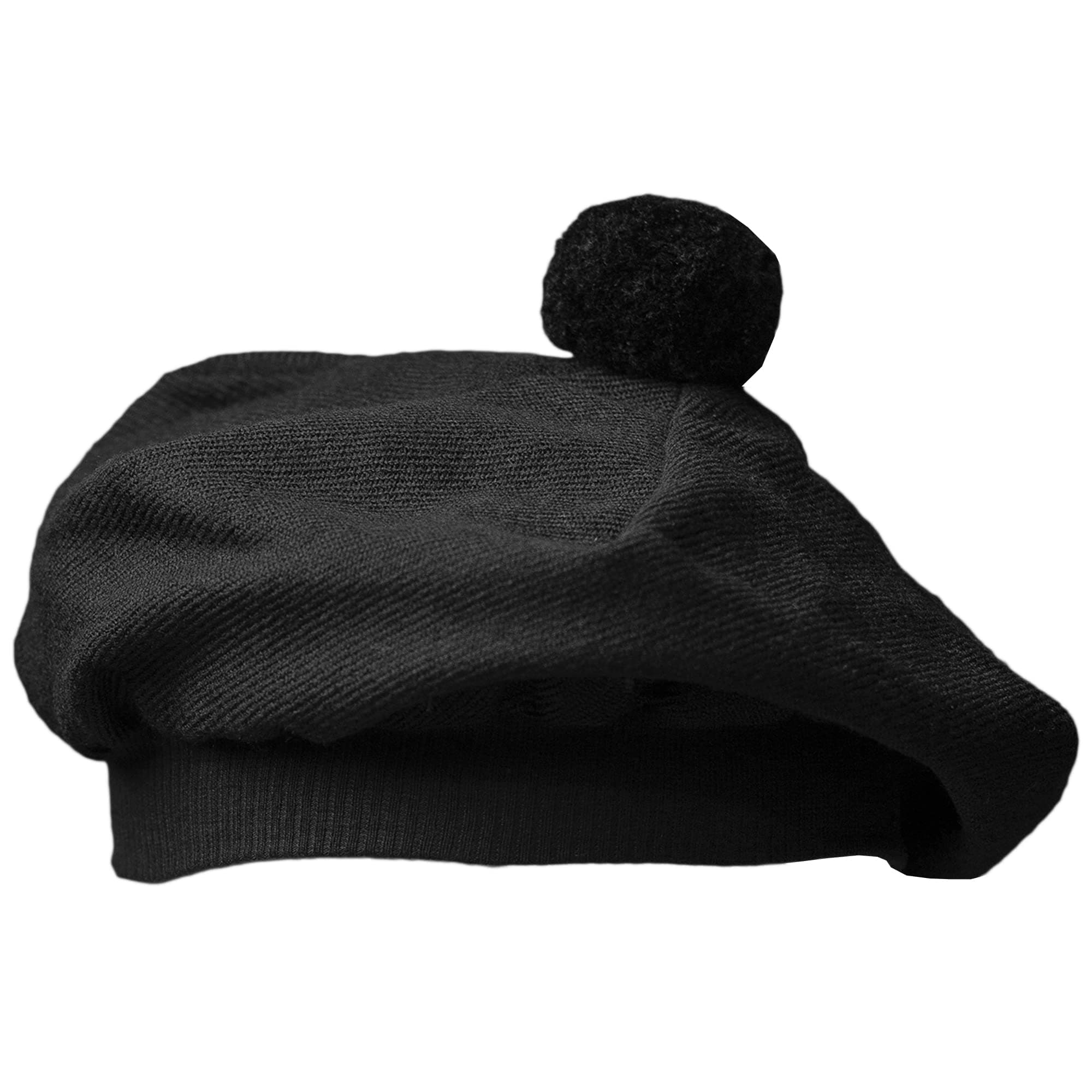 Scottish Traditional Tam o' Shatner Acrylic Wool Tammy Hat Flat Bonnet Kilt Many Tartans