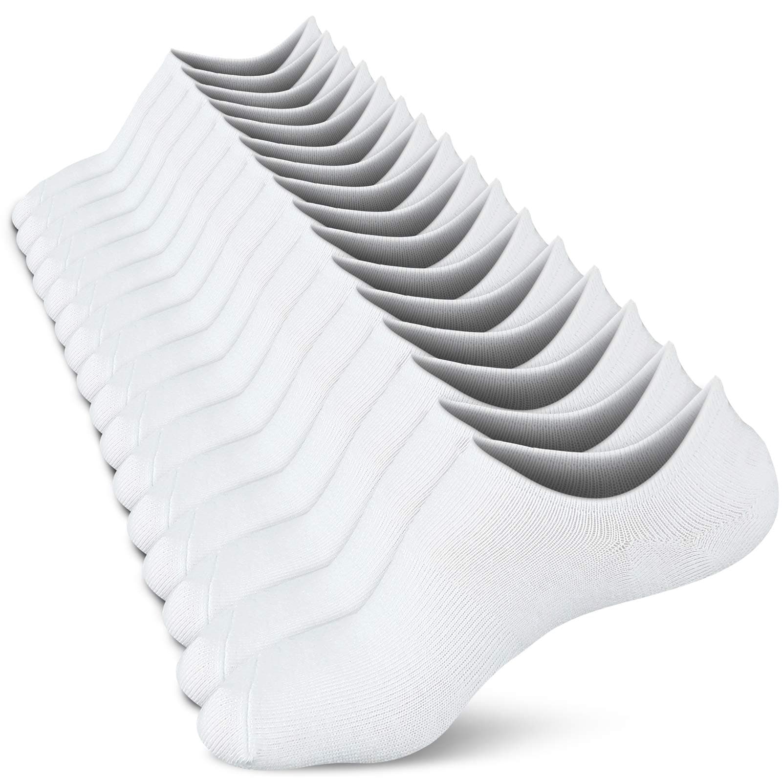 No Show Socks Women Low Socks 4-8 Pairs Non Slip Flat Boat Line, Size 5-11