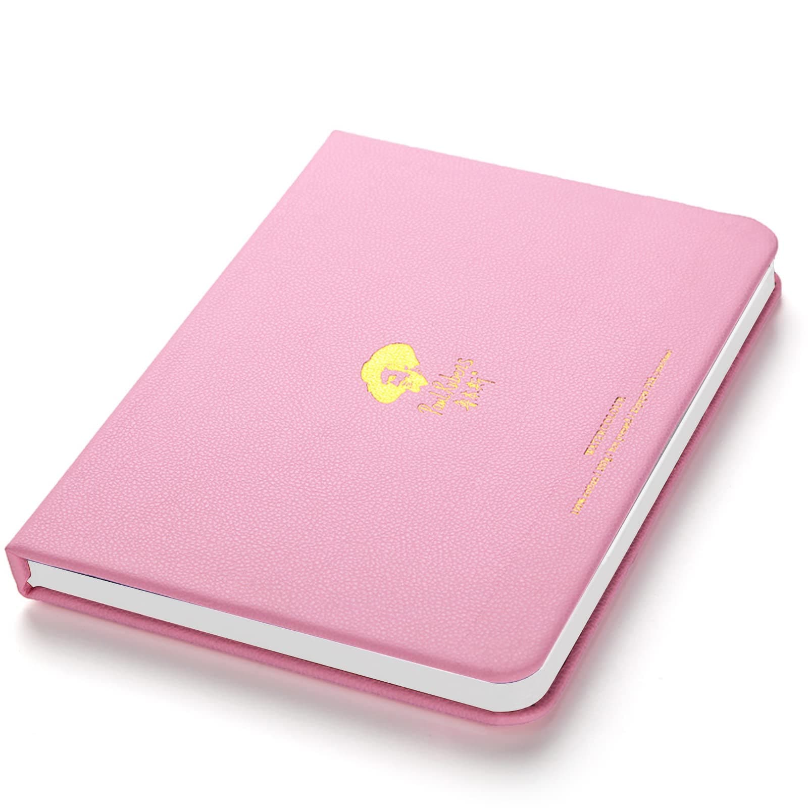 Paul Rubens Watercolor Paper Block, Premium Leather Cover Artist Quality Hot Pressed Paper for Watercolors and Wet Media Block, 100 Percent Cotton, 7.68 x 5.31 inches, 140lb, 20 Sheets (Pink)