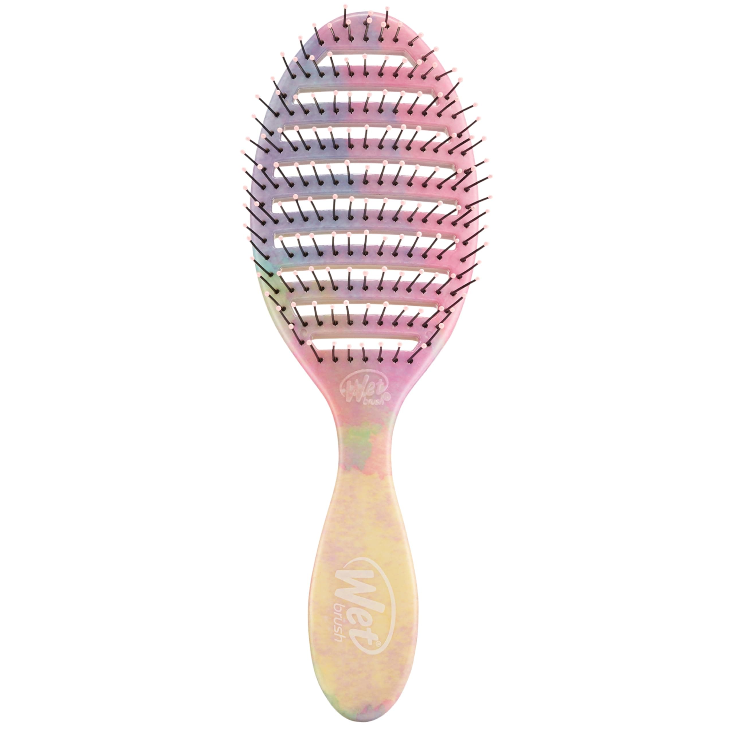 Wet Brush Speed Dry Hair Brush - Stripes (Color Wash) - Vented Design and Ultra Soft HeatFlex Bristles Are Blow Dry Safe With Ergonomic Handle Manages Tangle and Uncontrollable Hair - Pain-Free