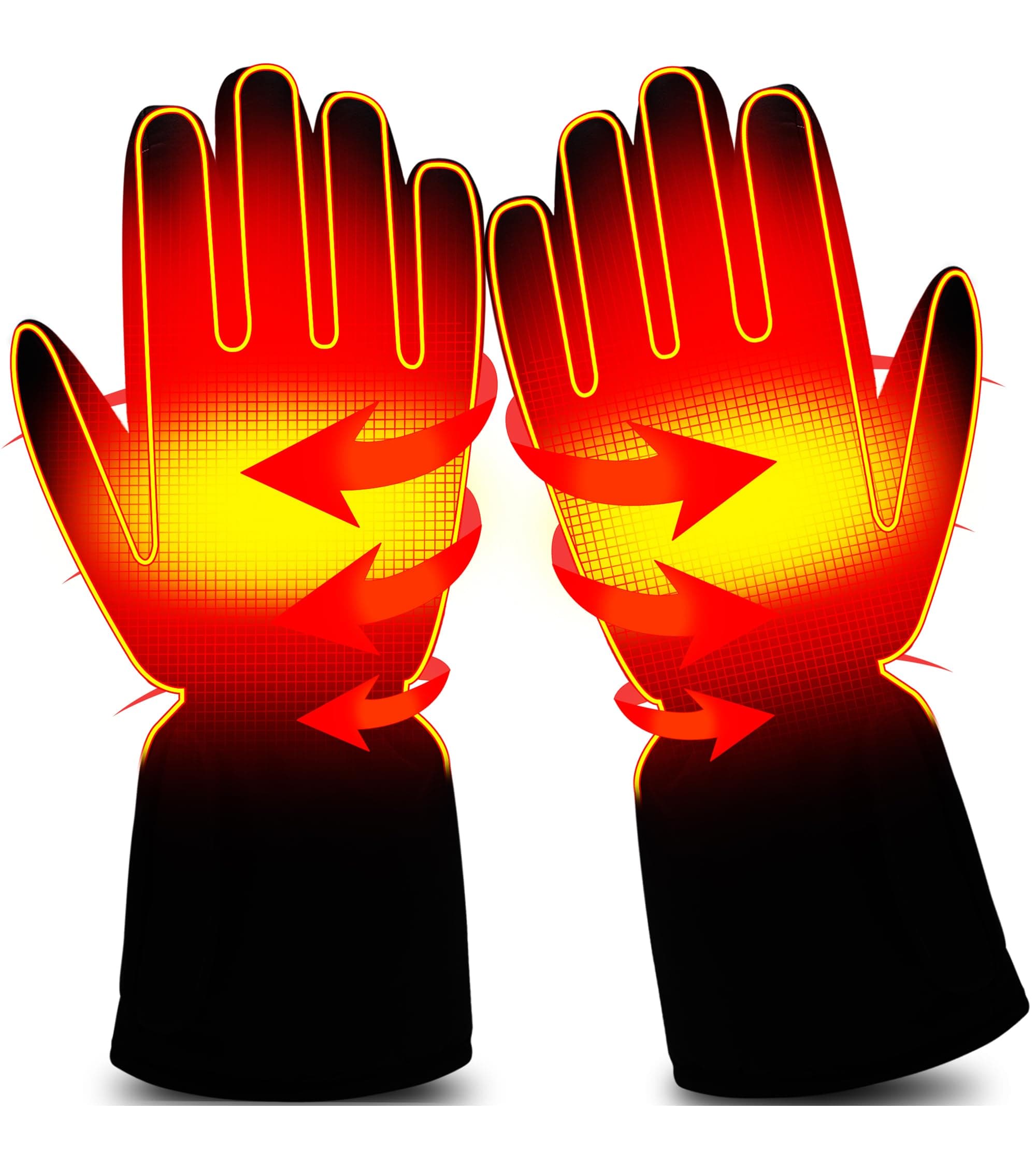 Autocastle Electric Battery Heated Gloves for Women & Men, Touchscreen Waterproof Thermo-Gloves with Battery Powered Electric Heating for Ski, Bike, Motorcycle & Winter Sports