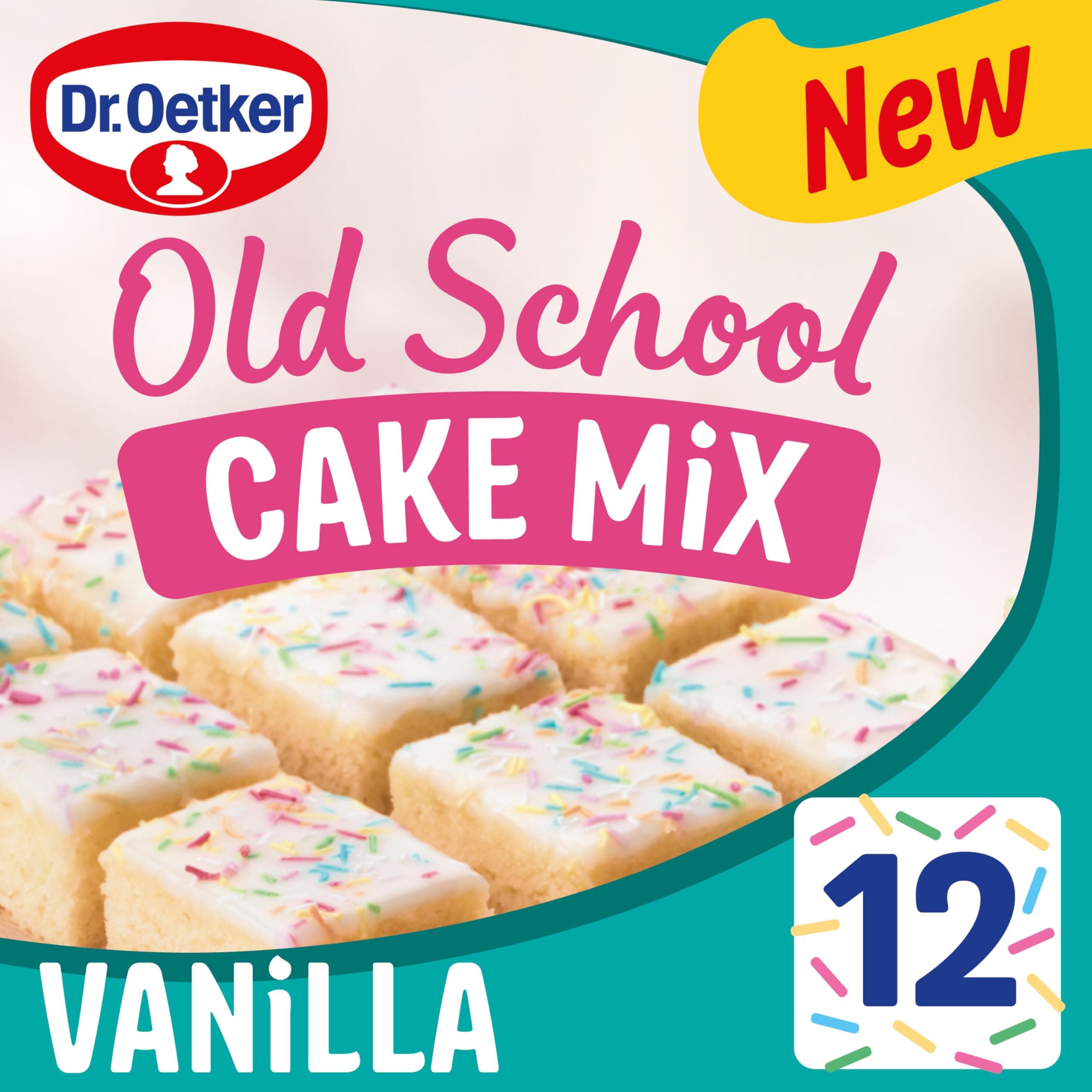 Vanilla Old School Traybake Cake Mix, 436g - Includes Baking Tray