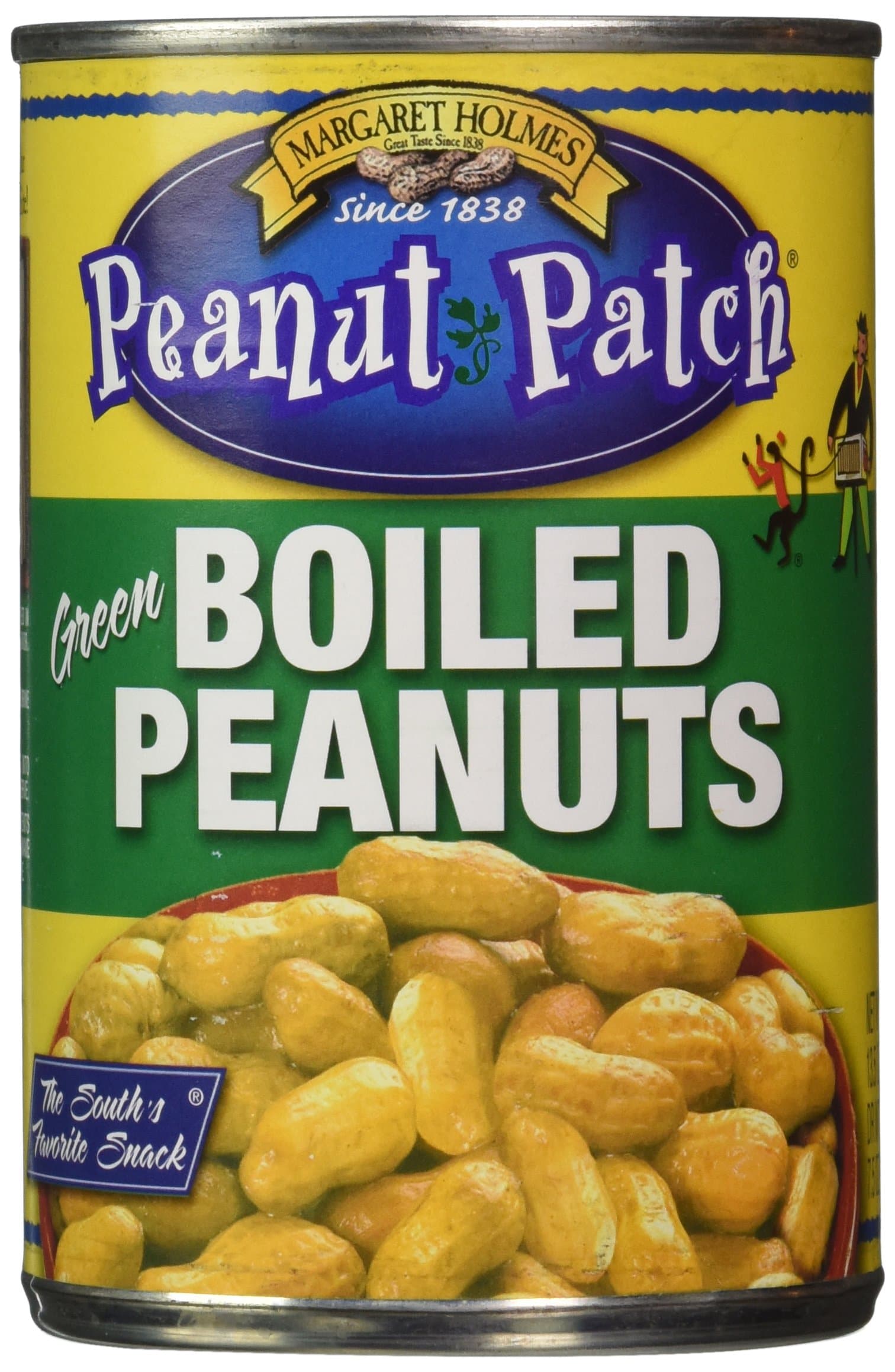 Margaret Holmes, Green Boiled Peanuts, 13.5oz Cans (Pack of 12)