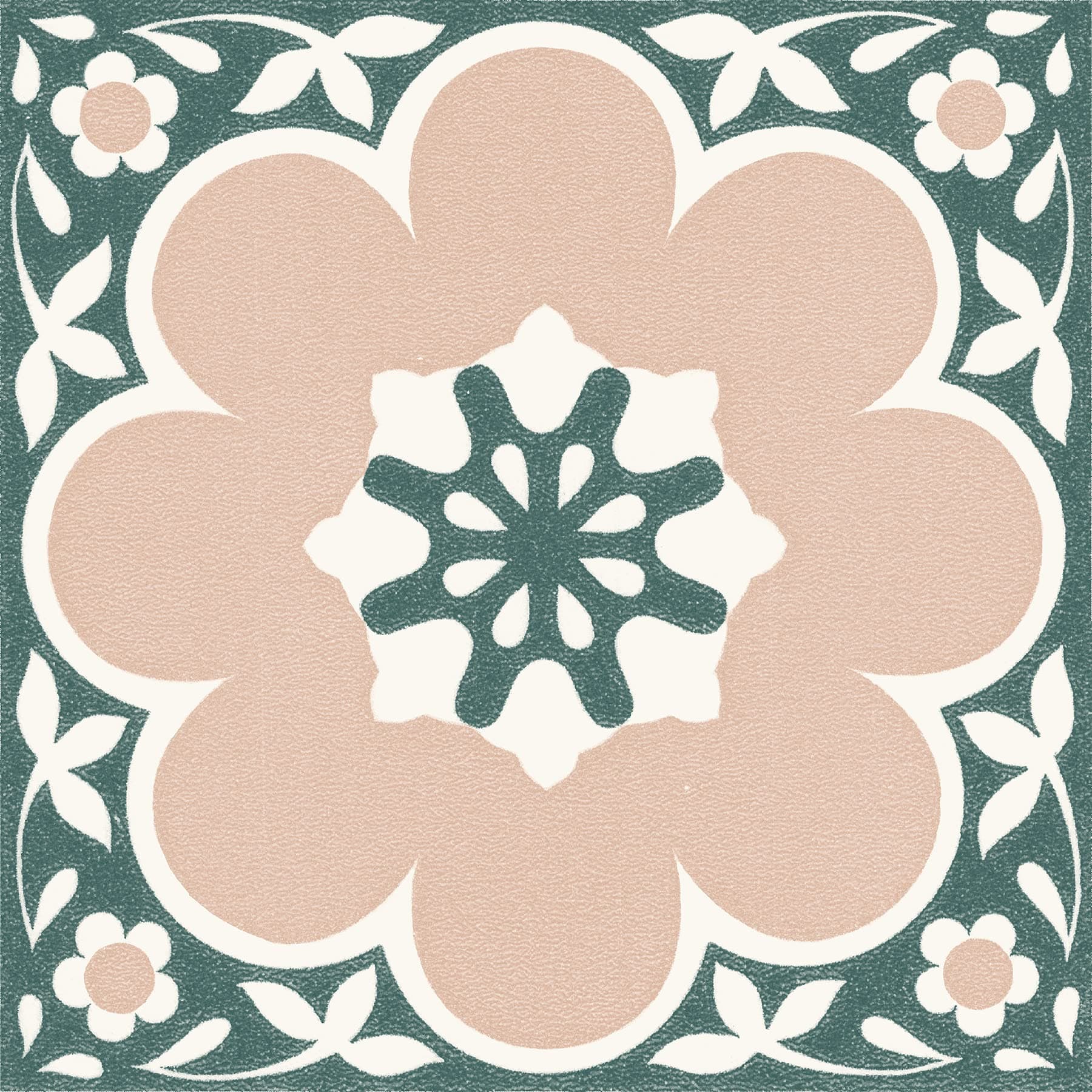 FloorPops 12-in by 12-in Pink Daphne Vinyl Peel & Stick Floor Tiles (10 Tiles), (10 sq.ft./Carton)