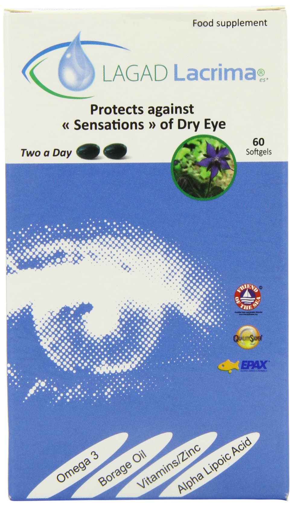 Lacrima Dry Eye Softgel Supplement - 60 Softgels