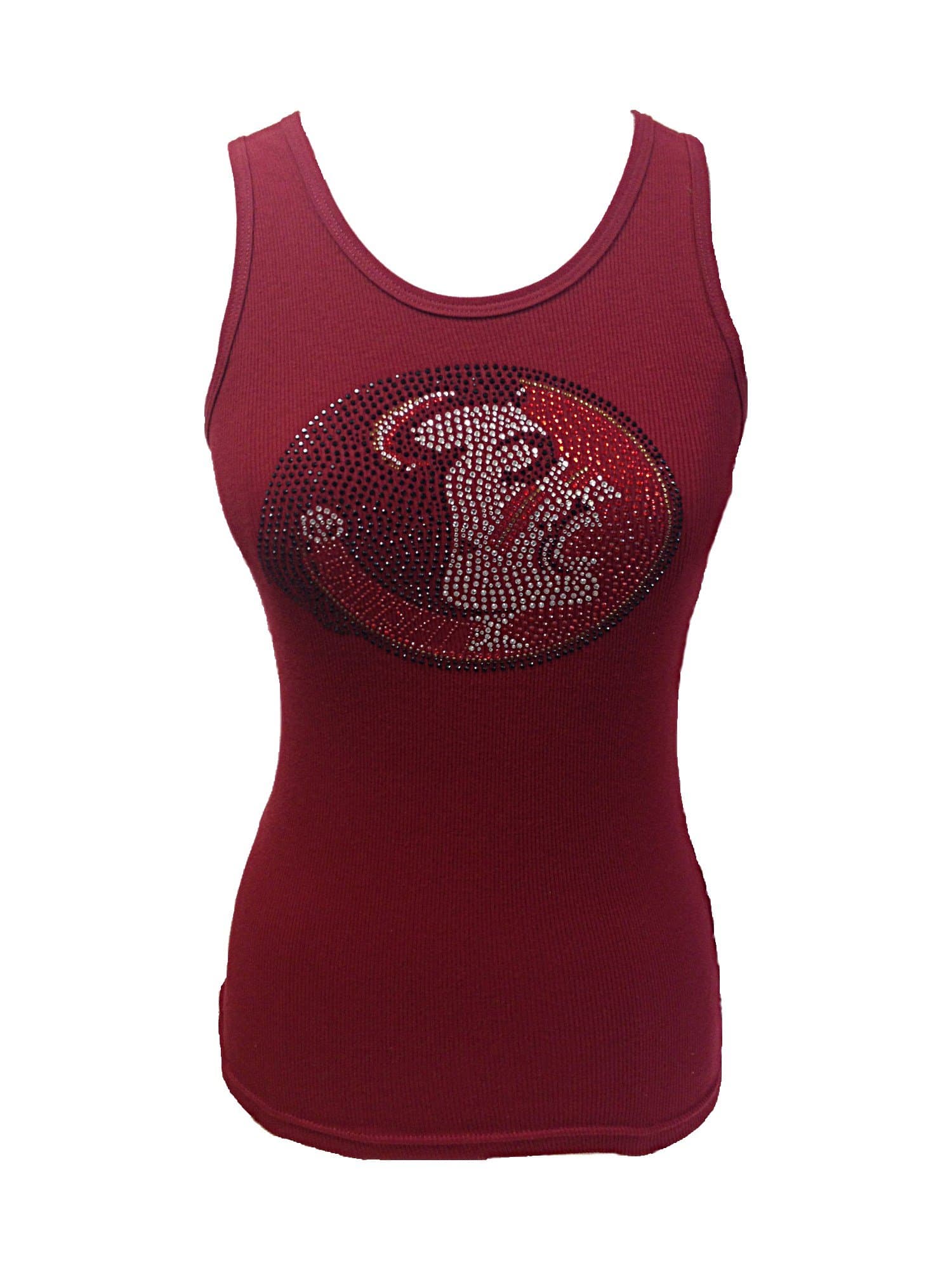 Collegiate Fashionista NCAA Florida State Seminoles Women's Junior Boy Beater Tank Top with Osceola