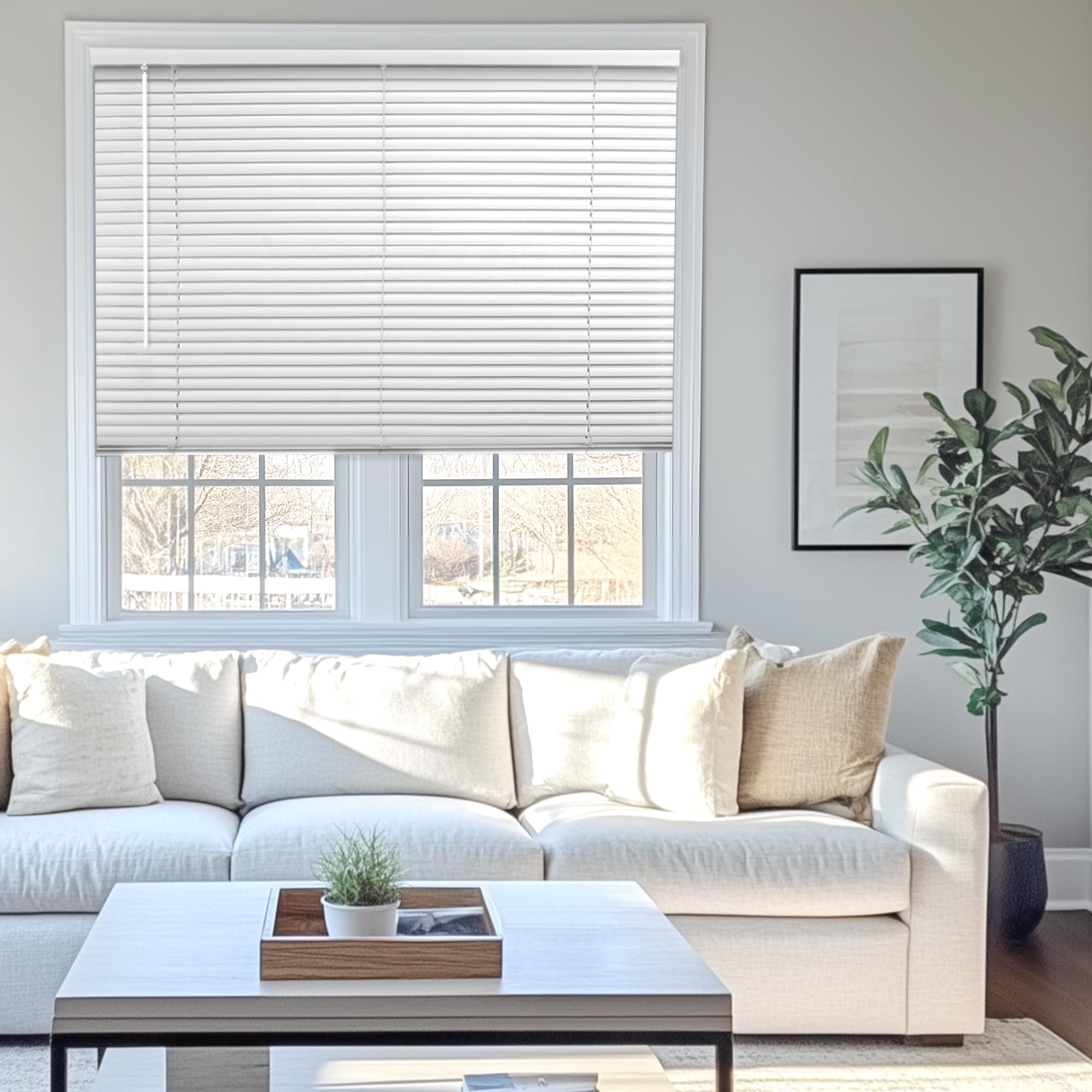 CHICOLOGY Blinds for Windows , Mini Blinds , Window Blinds , Door Blinds , Blinds & Shades , Camper Blinds , Mini Blinds for Windows , Horizontal Window Blinds , Gloss White, 38"W X 60"H