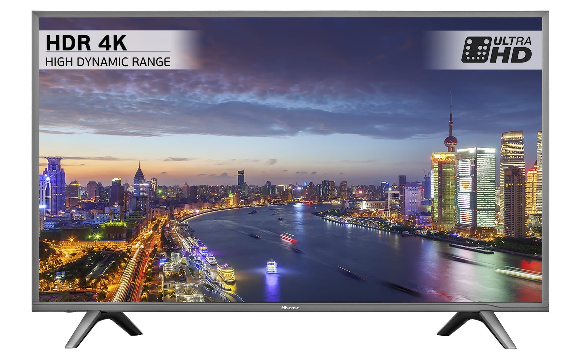 Hisense H43N5700UK 43-Inch 4K UHD Smart TV - Grey (2017 Model), Operating System VIDAA [Energy Class B]