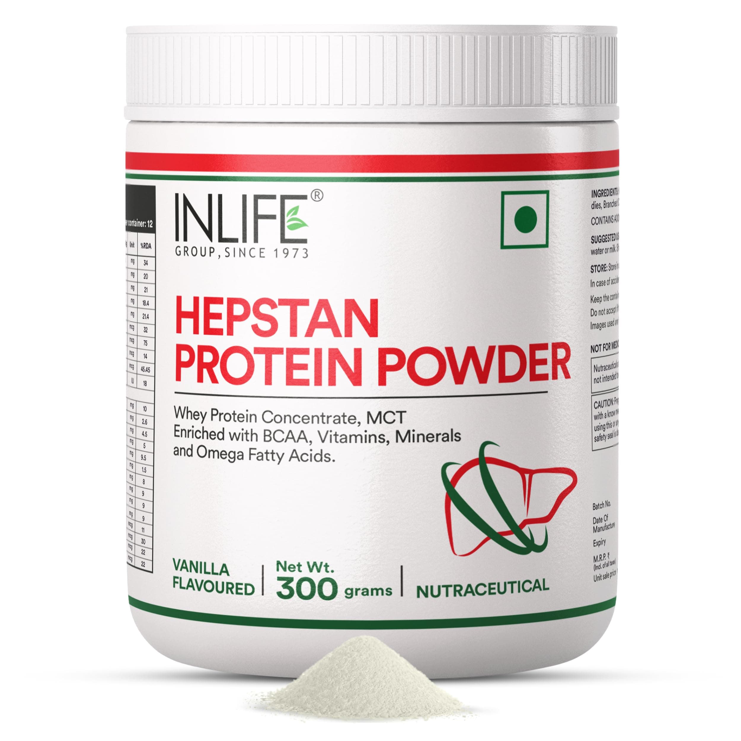 Hepstan Supplement | Whey Protein Powder with Vitamins Minerals & BCAAs | Nutraceutical for Men and Women – 300g (Vanilla)