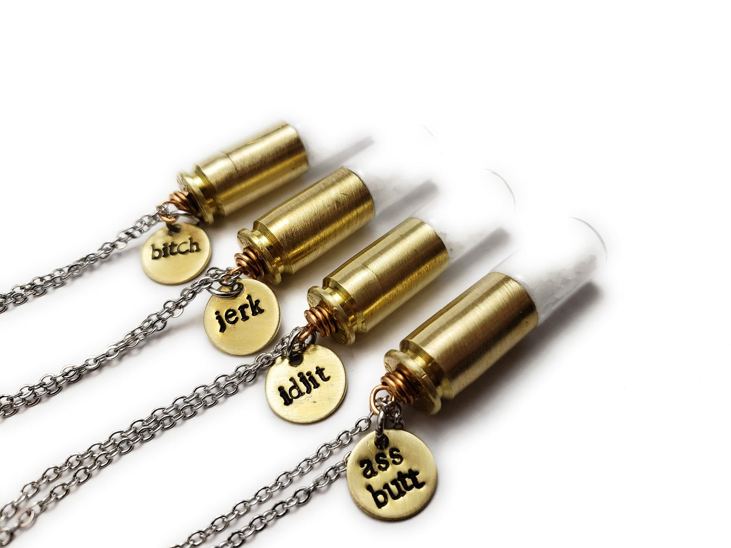 Supernatural necklace bitch jerk idjit assbutt charm supernatural deans sams castiels bobbys necklace gift
