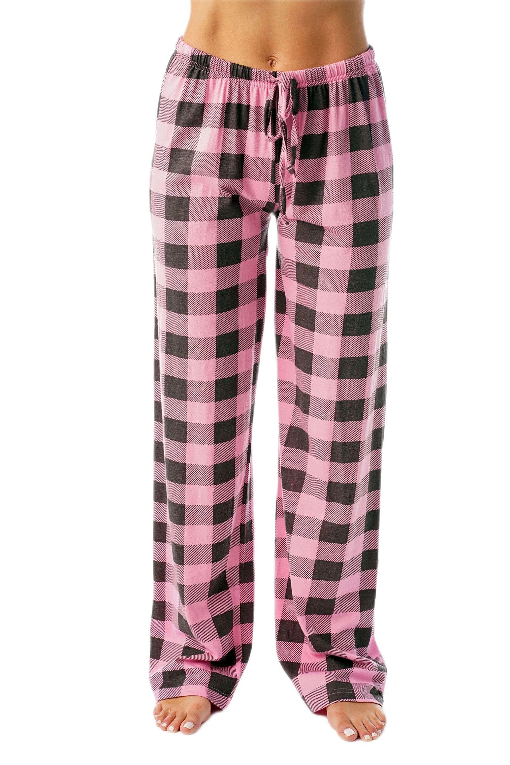 Just LoveWomen Buffalo Plaid Pajama Pants Sleepwear 6324-10195-PNK-XL