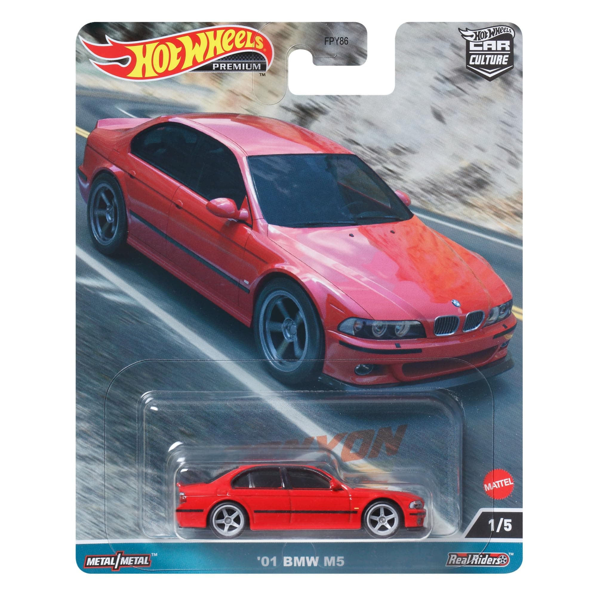 Premium 2023 Car Culture Canyon Warriors '01 BMW M5 1:64 Diecast Mode Car