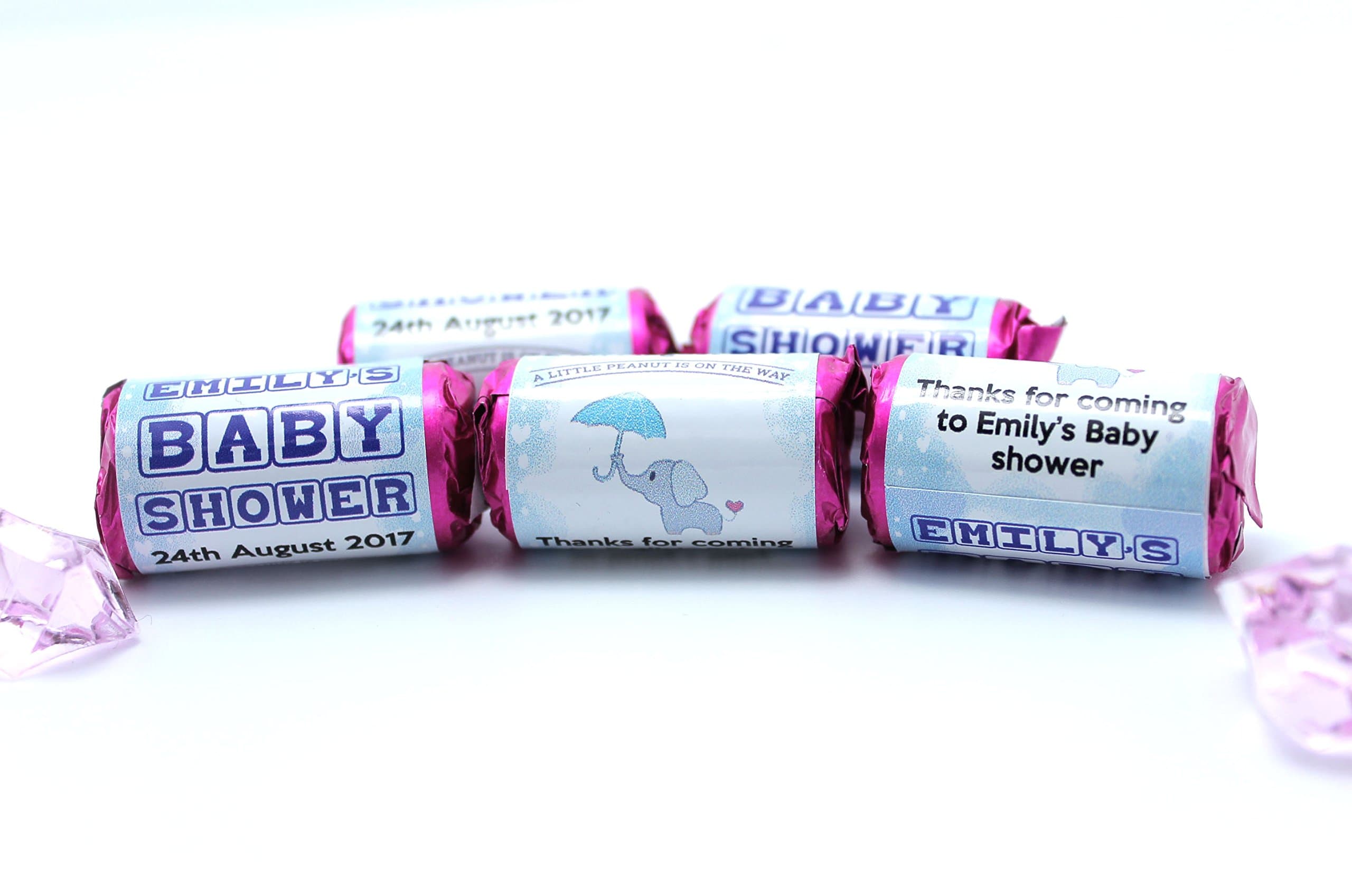 – x35 Personalised Baby Shower Sweets Mini Love Hearts Party Favours for guestsIts a Boy! Each roll Contains 7 Individual Sweets Suitable for Vegetarians