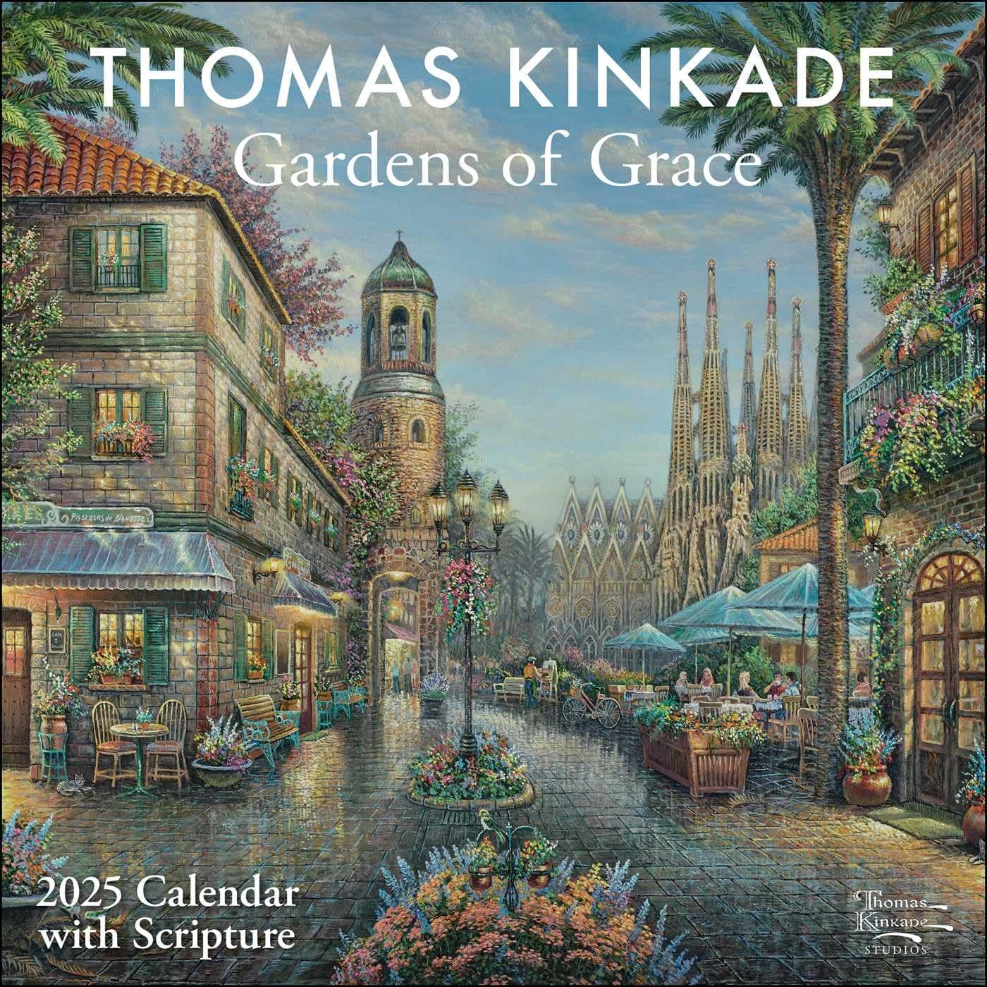 Thomas Kinkade Gardens of Grace with Scripture 2025 Wall Calendar Calendar – Wall Calendar, 4 June 2024