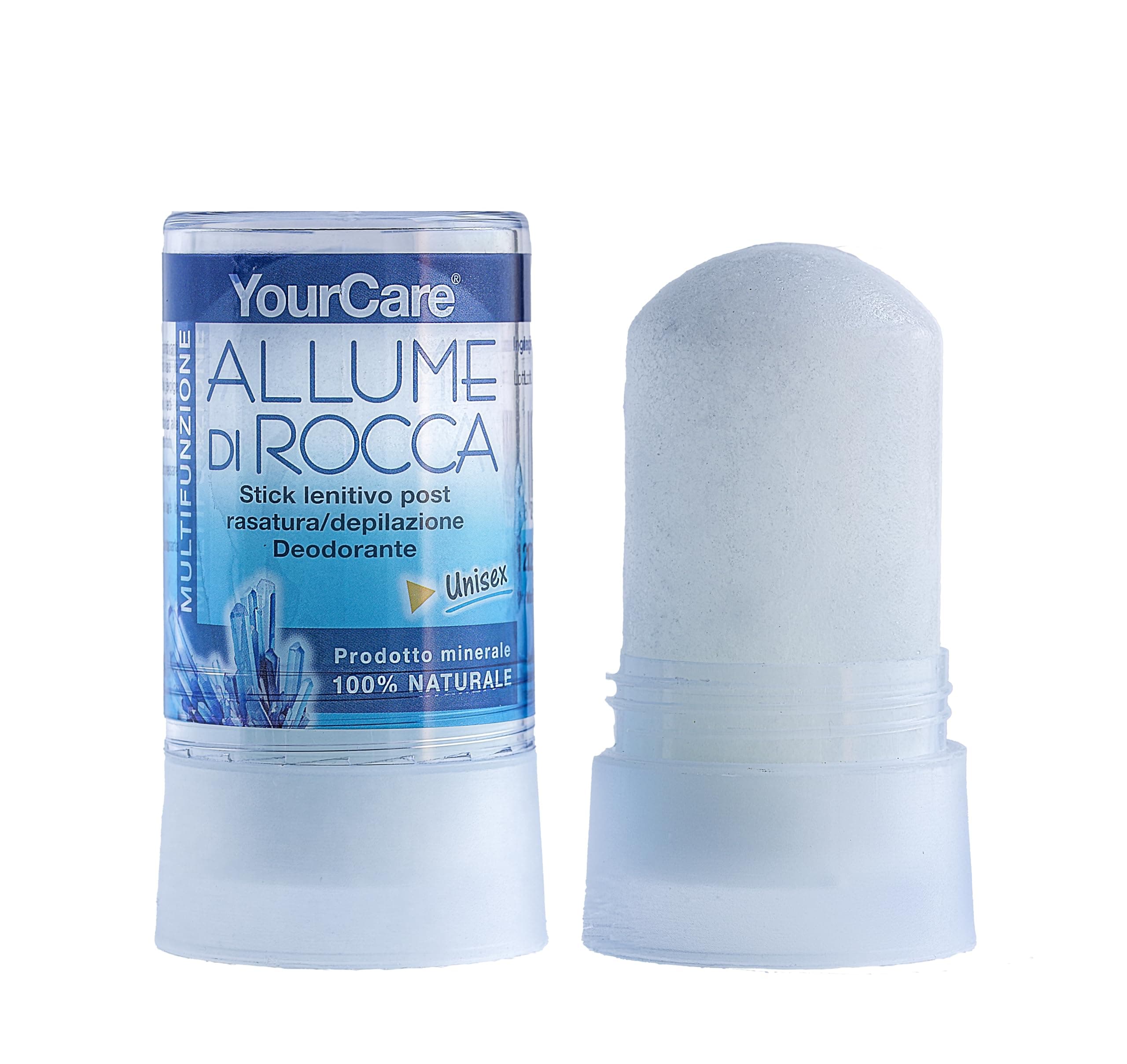 Alum di Rocca Stick 120 g – Deodorant for Men and Women Natural for Armpits, Deo Fresh with Purifying Action and Moisture Absorbing, Alternative to Dove Deodorant