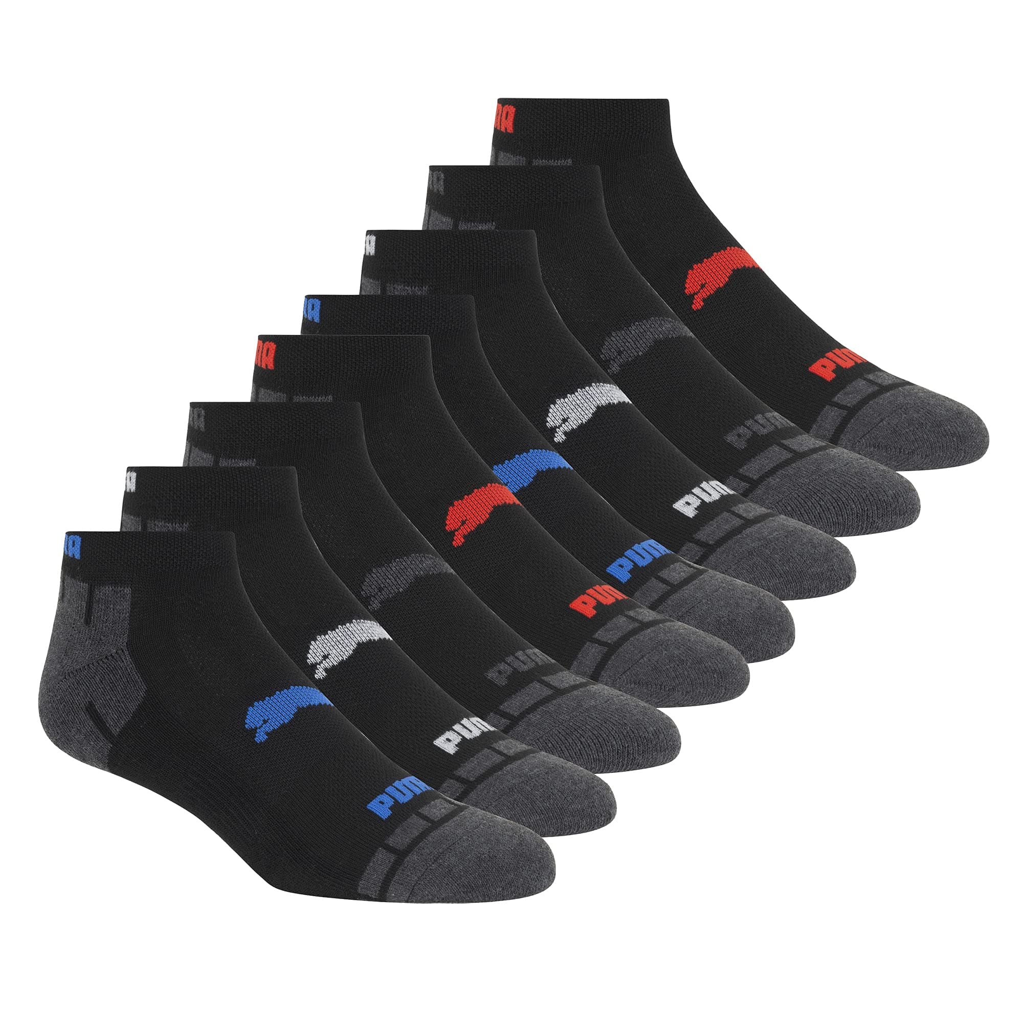 PUMA Men's 8 Pack Low Cut Socks Running Socks (pack of 8)