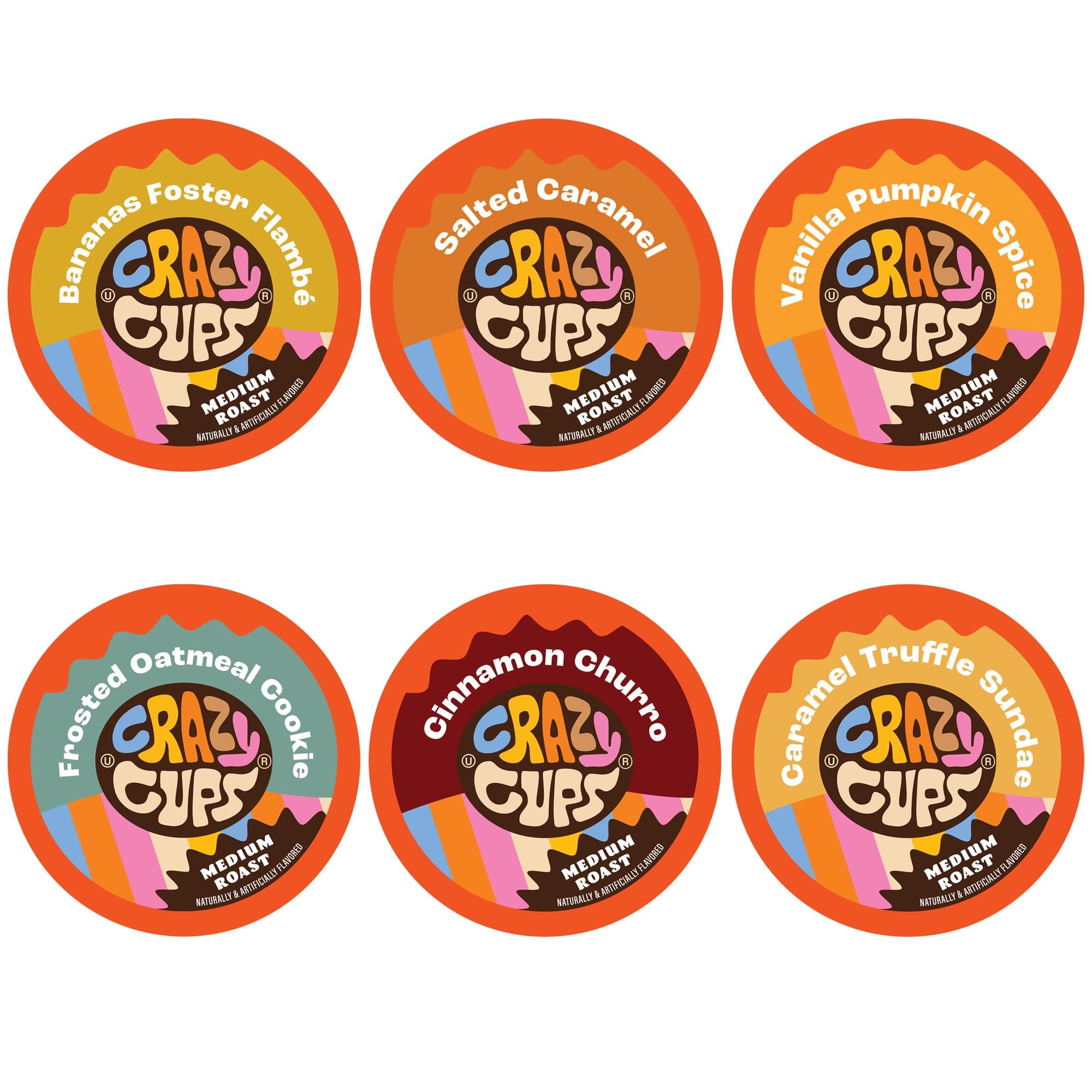 Flavored Coffee Pods Variety Pack - Coffee Flavors for the Keurig K Cups Machine, Recyclable Single Serve Cups, 24 Count (Pack of 1)