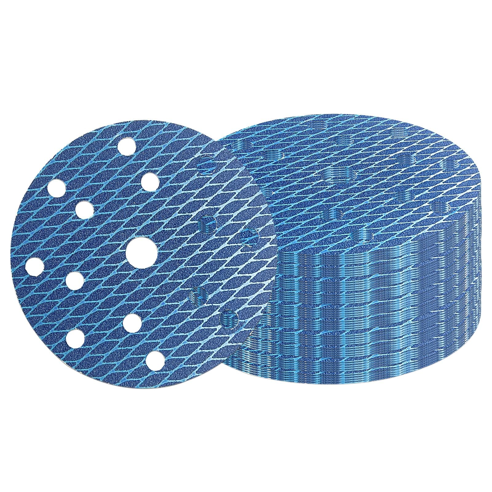 GZKTY 150mm Sanding Discs, 50 Pieces, 15 Holes, Grits 60-320, Diamond Shape, Reduce Blockage, for 6 Inch Orbital Sanders