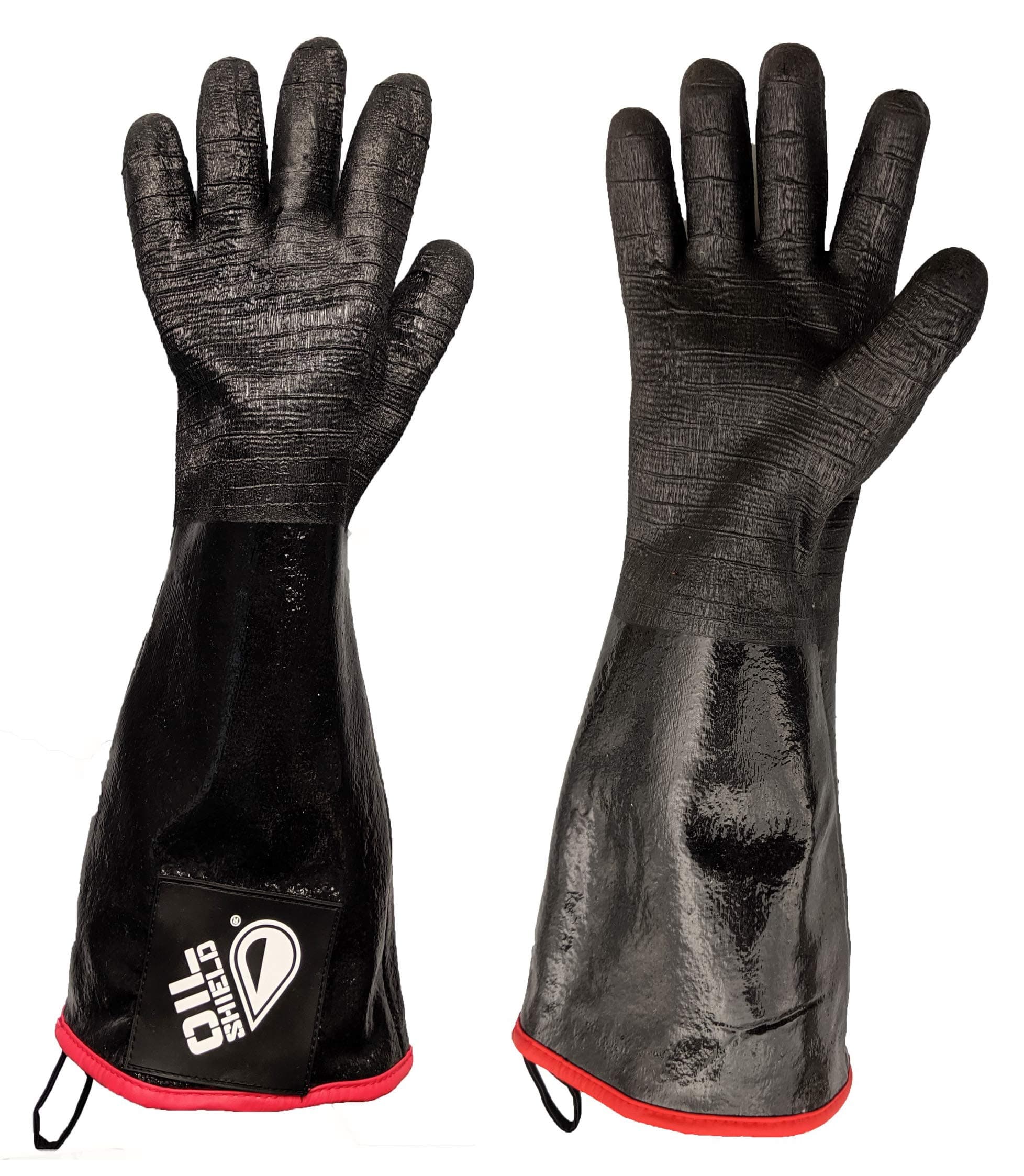 Oil Shield® 18" High Heat Neoprene Glove, Fryer Filtration, 450 Degree Temp Rating, Food Service Safety