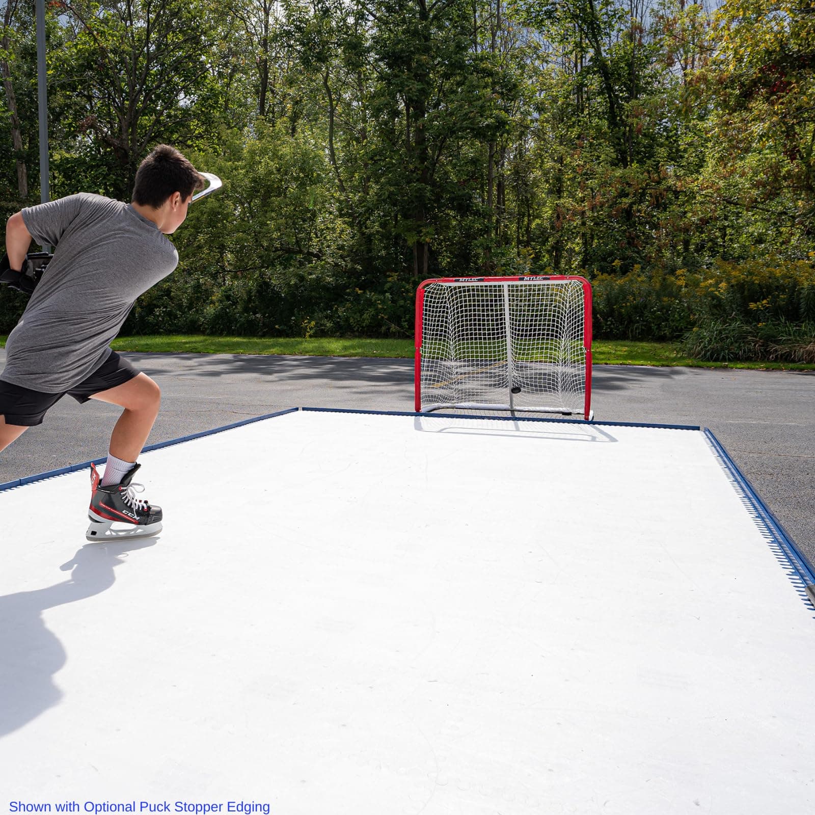 Skate Anytime - Synthetic Ice for Hockey - Skateable Artificial Ice Tiles - Backyard Ice Rink - Expandable