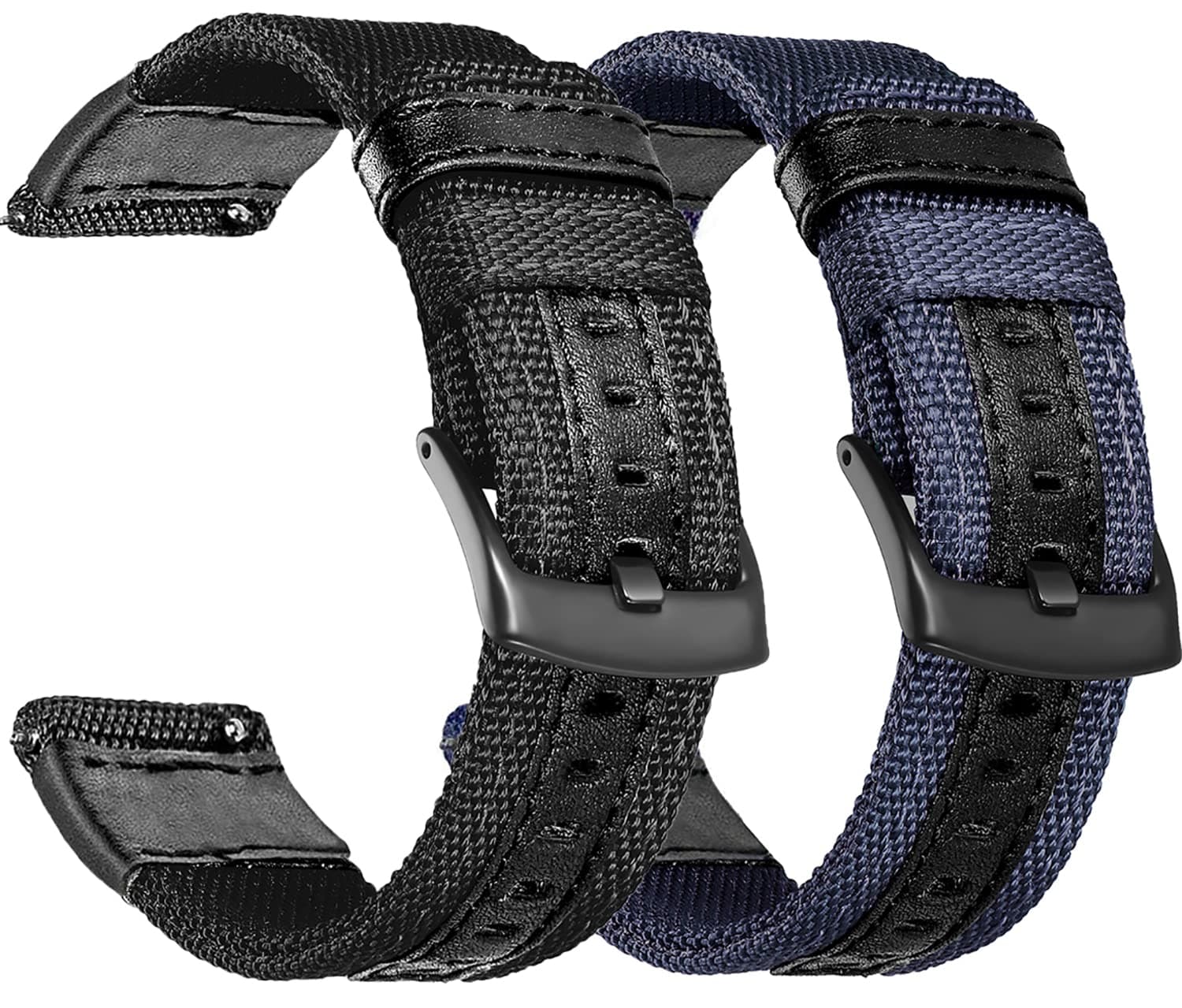 Galaxy Watch 46mm Bands, Galaxy Watch 3 45mm Band, Gear S3 Frontier Bands, 22mm Nylon Sports Replacement Strap Wristband for Samsung Galaxy Watch 46mm 2019/3 45mm/ Gear S3-2 Pack