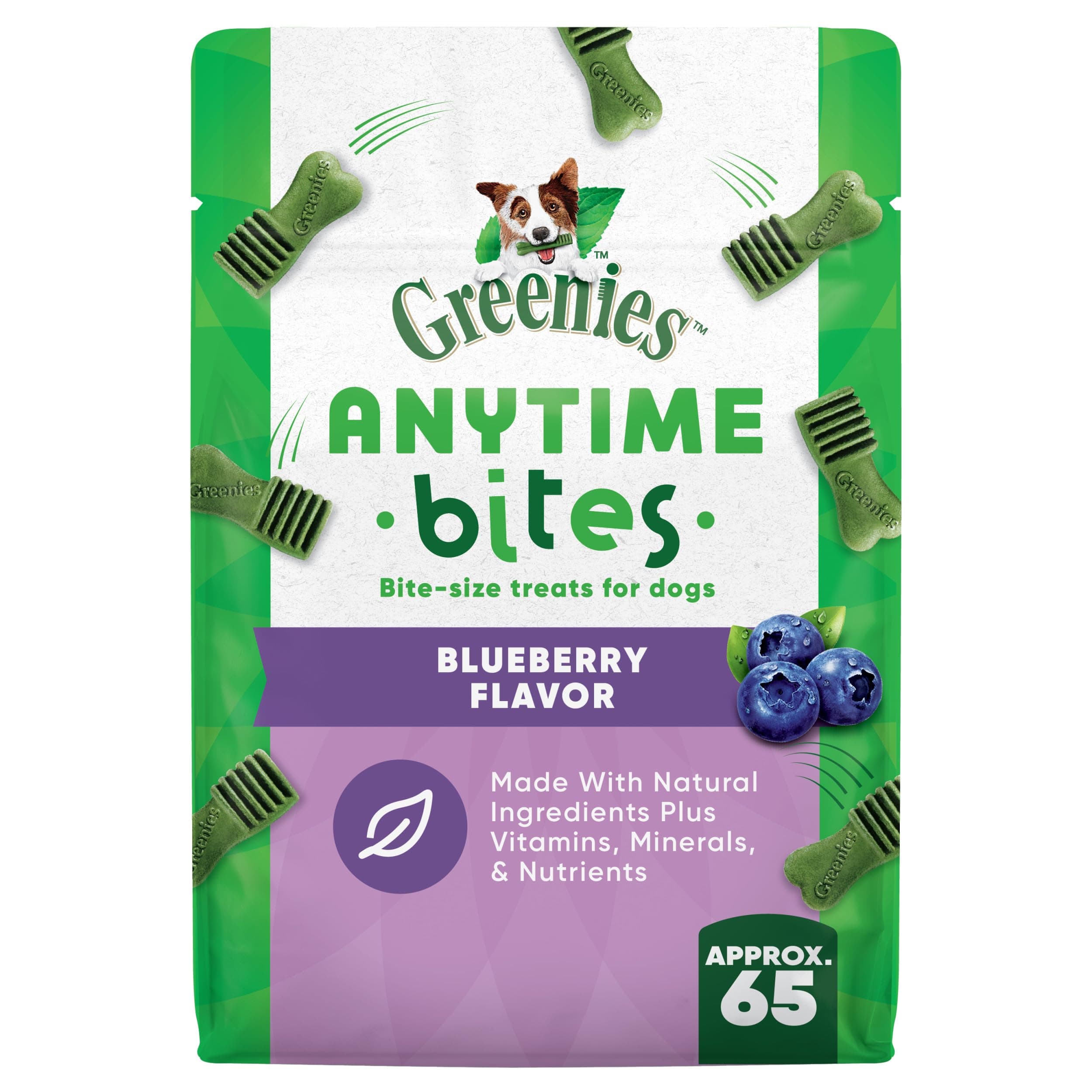Anytime Bites Dog Treats, Blueberry Flavor, Dog Training Treats, 10.3 oz. Bag