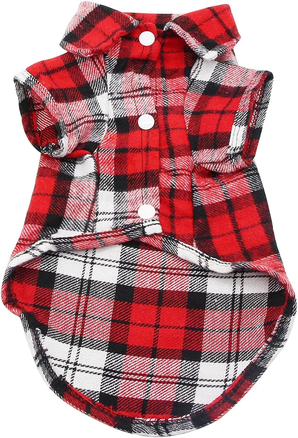 Mumoo Bear Dress Clothes Flannel Style Shirt Vest Costume For Small Dog Puppy Cat - Size M