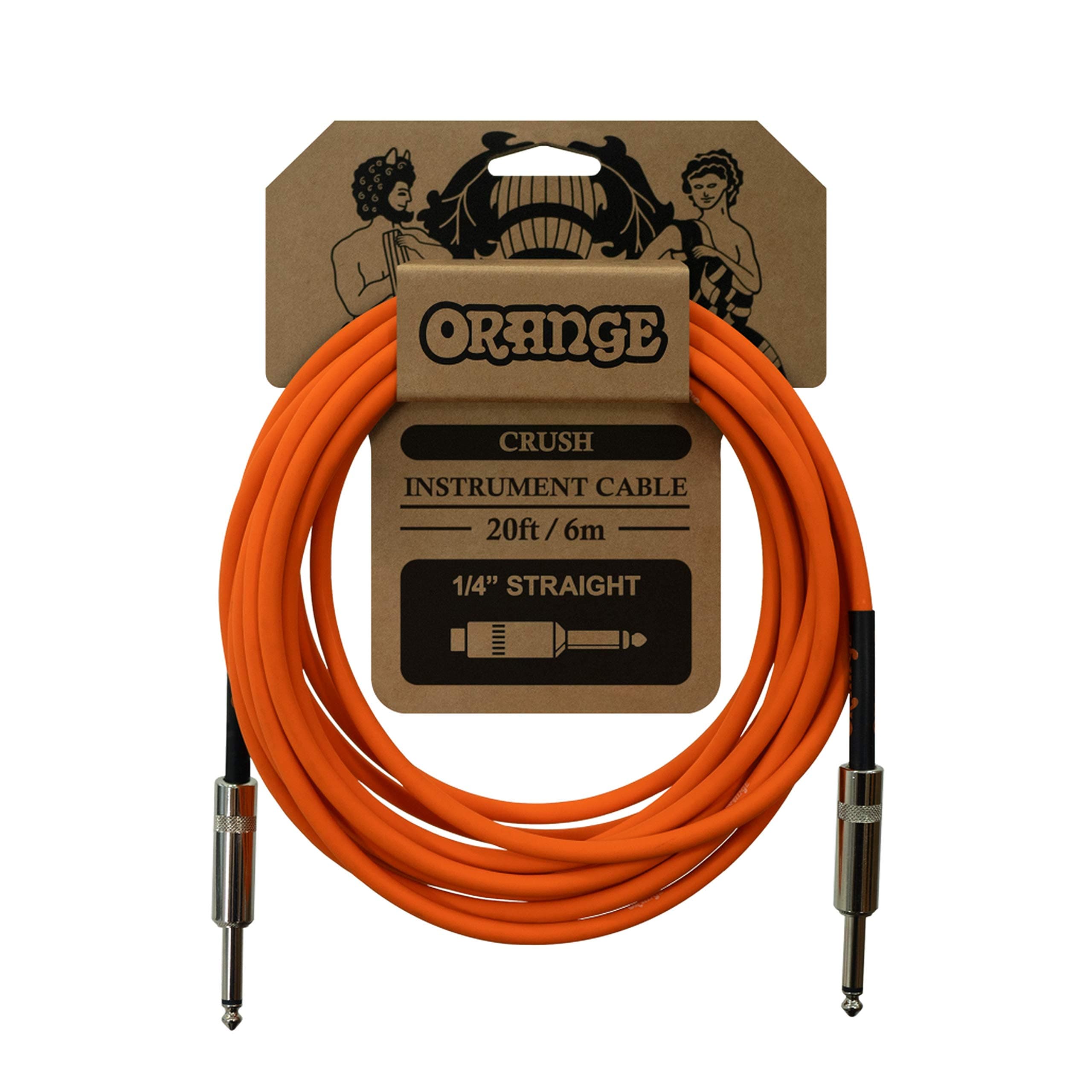 Orange Crush Instrument Cable 20ft/6m 1/4" Straight CA036 Guitar Cable