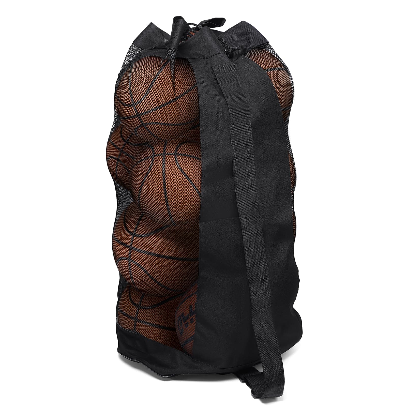 BrynnlExtra Ball Bag,Large Mesh Equipment Bag Black, Soccer Ball Bag with Adjustable Shoulder Strap,600D Oxford Cloth mesh sports bag for Holding Soccer/Football/Volleyball(Holds 12 Soccer Balls)