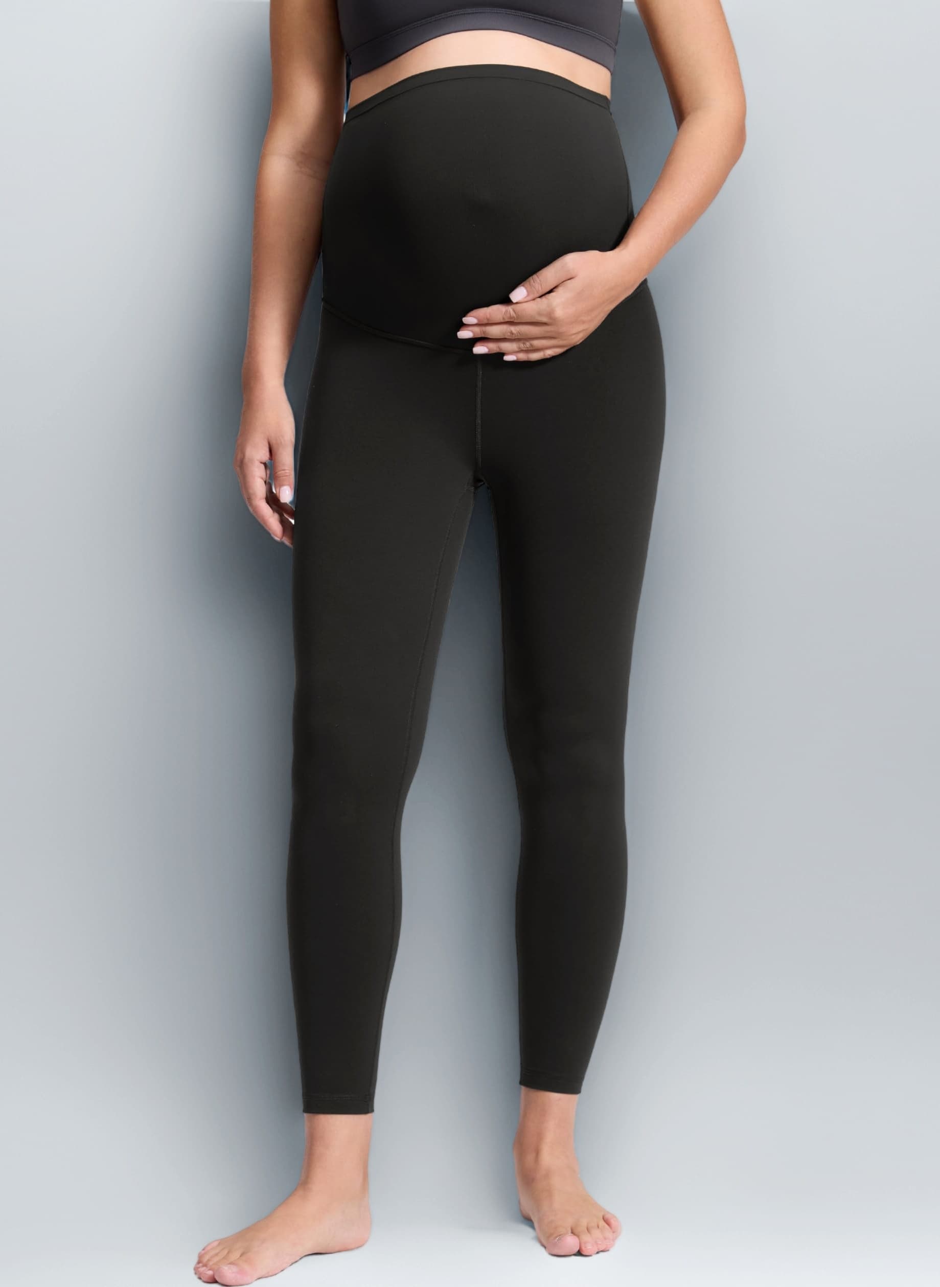 Women's Butterluxe 25" Maternity Leggings - Over Bump Workout Leggings Pregnancy Soft Belly Support Yoga Pants