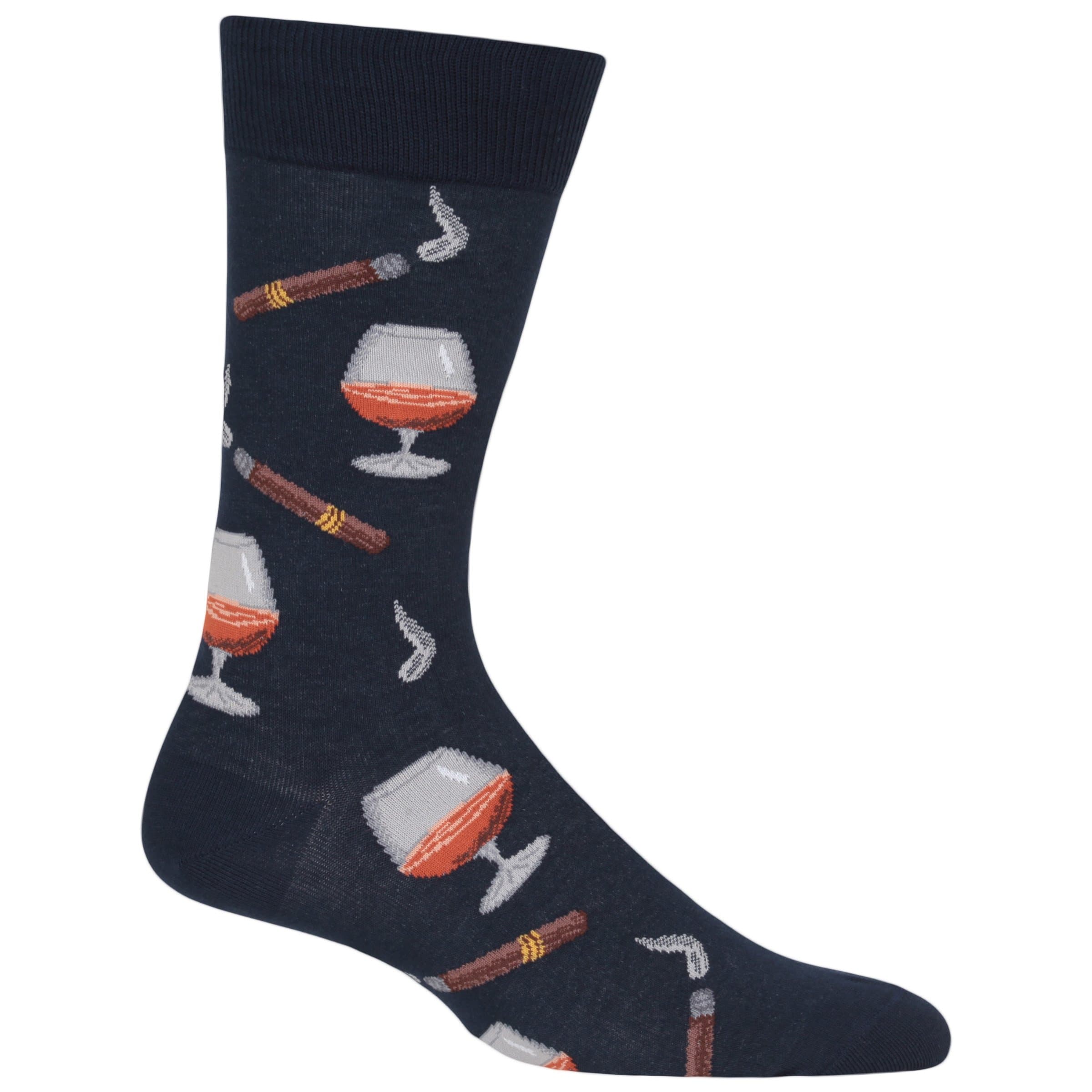 Men's Fun Cocktail Drinks Crew Socks - 1 Pair Pack - Happy Hour Cool & Funny Novelty Gifts