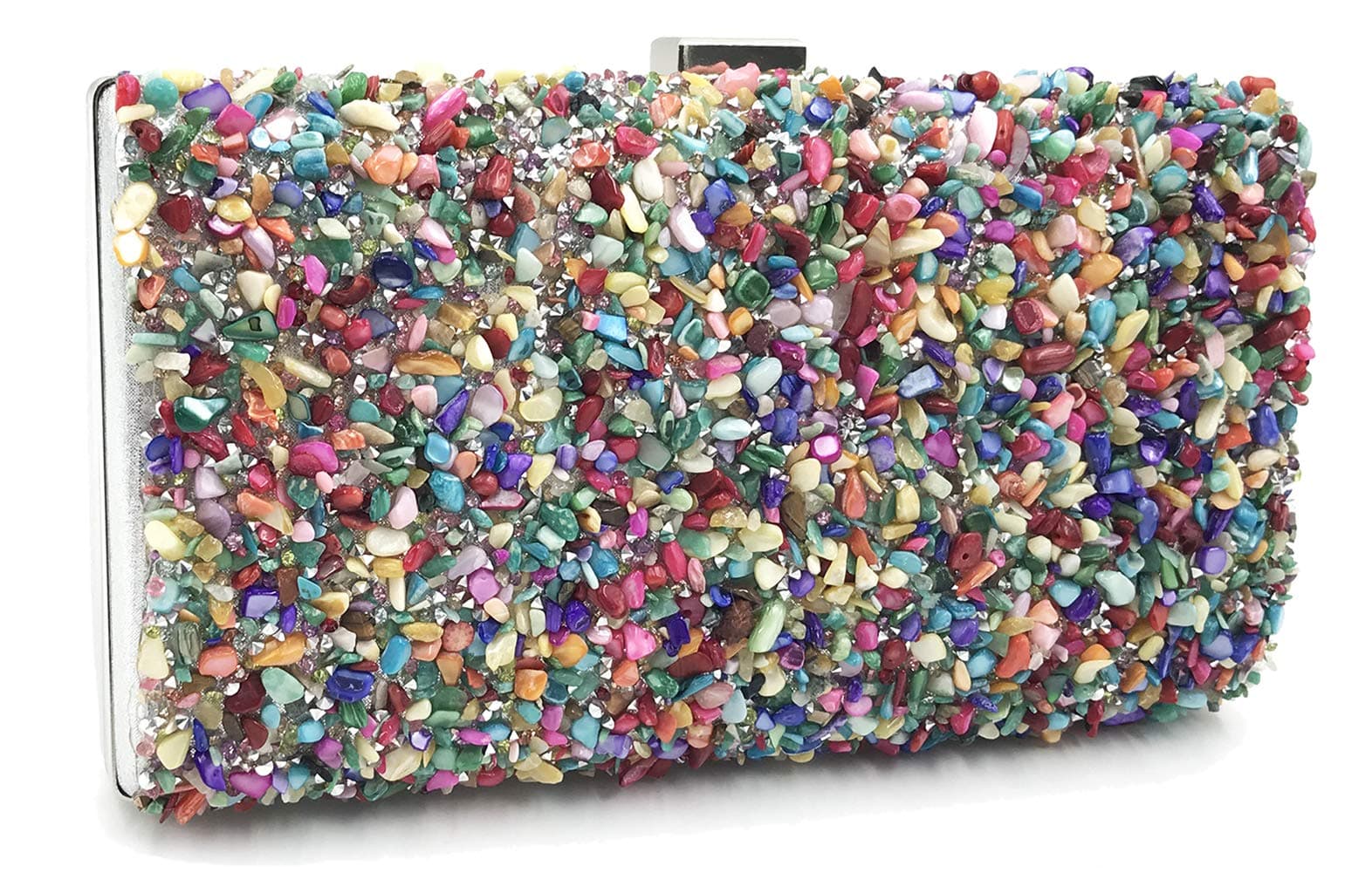 Rhinestone Frosted Clutch for Women Prom Party Evening Bags