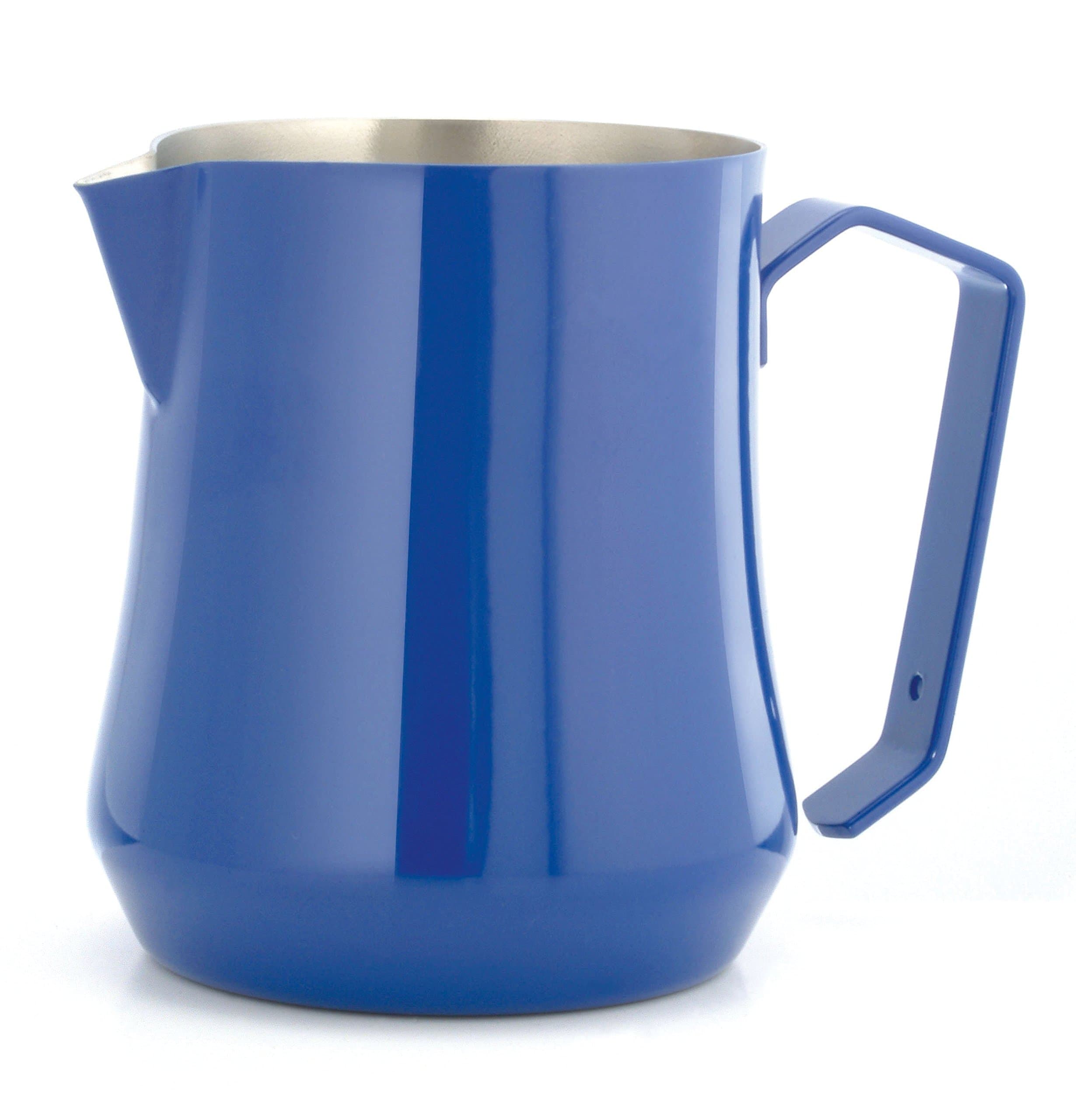 Motta MO-04150/00 Stainless Steel Tulip Milk Pitcher/Jug, 17 fl. oz./50 Cl, Blue