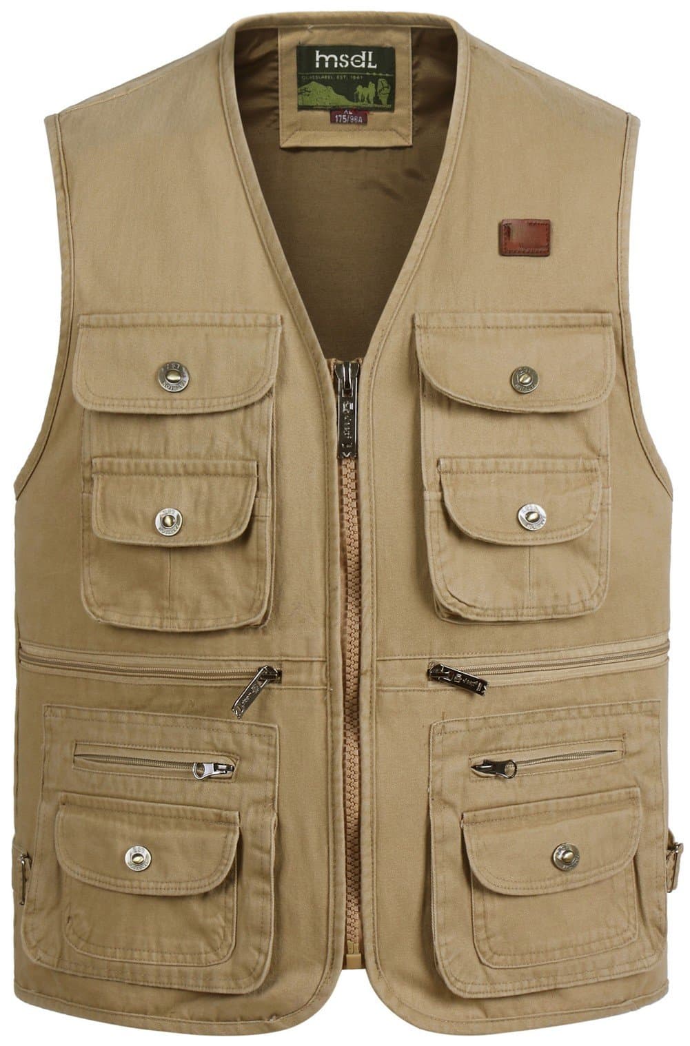 JIINN Men Adult Multi Pocket Vest Casual Multifunction Military Style Vest Tops Outdoor Fishing Camping Hunting Hiking Safari Gilet Waistcoat Jacket