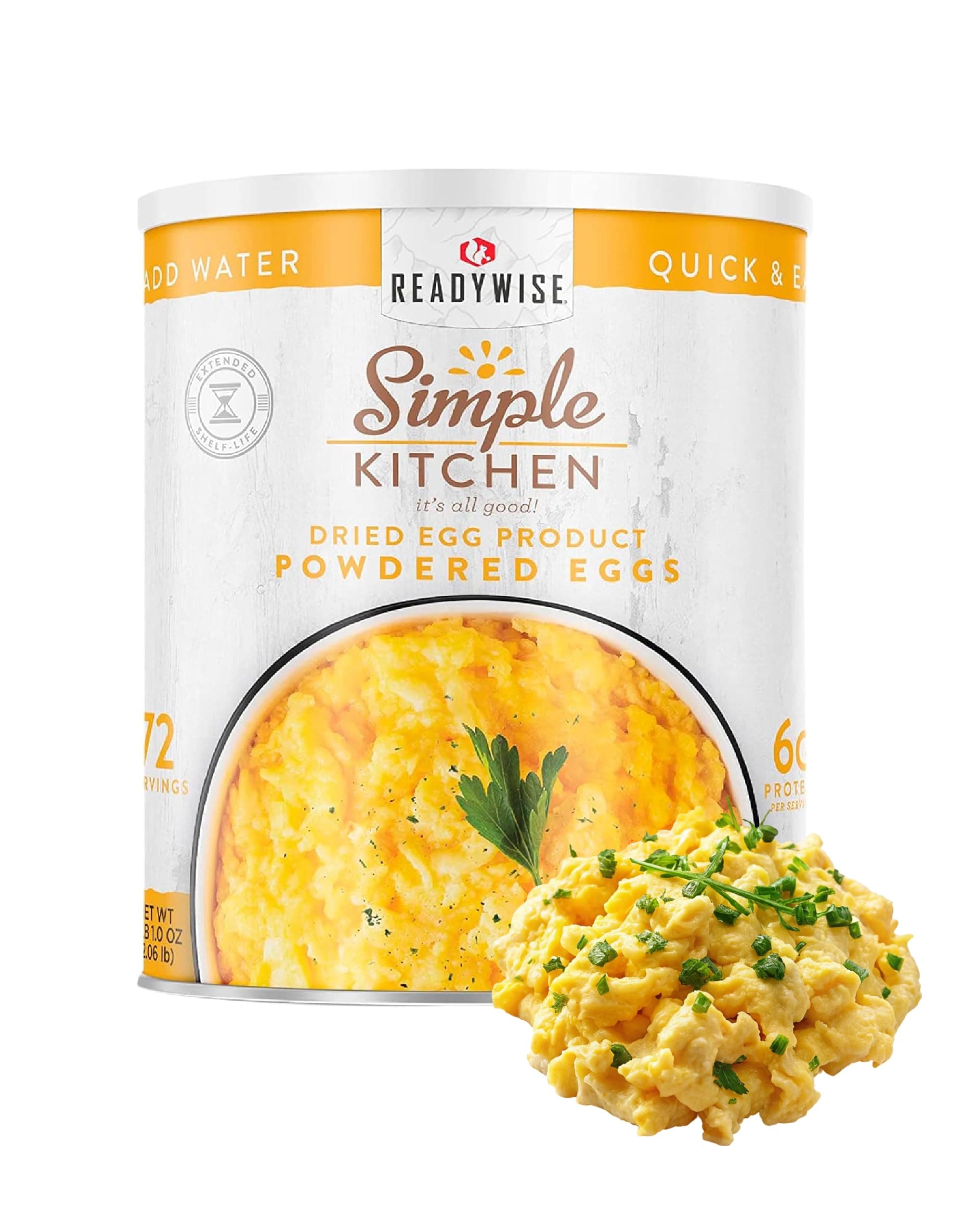 Simple Kitchen Powdered Eggs, Canned Egg Powder, Dehydrated Eggs Powder, 72 Servings