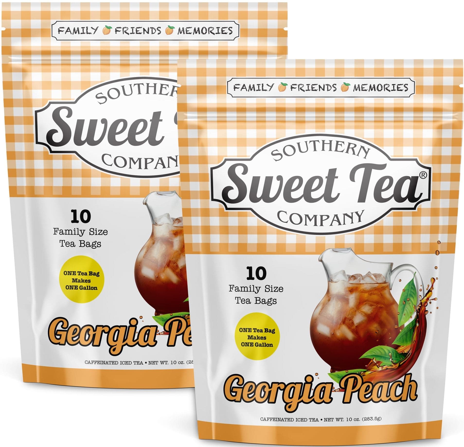 Southern Sweet Tea Co. Georgia Peach Tea Bags - 2-Pack (20 Gallons)