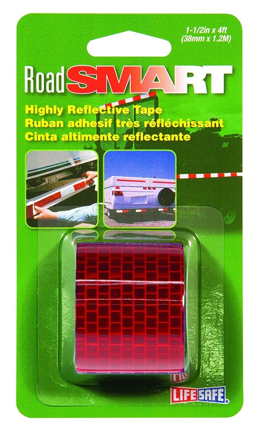 INCOMRE804 1-1/2" X 4' Red Highly Reflective Tape