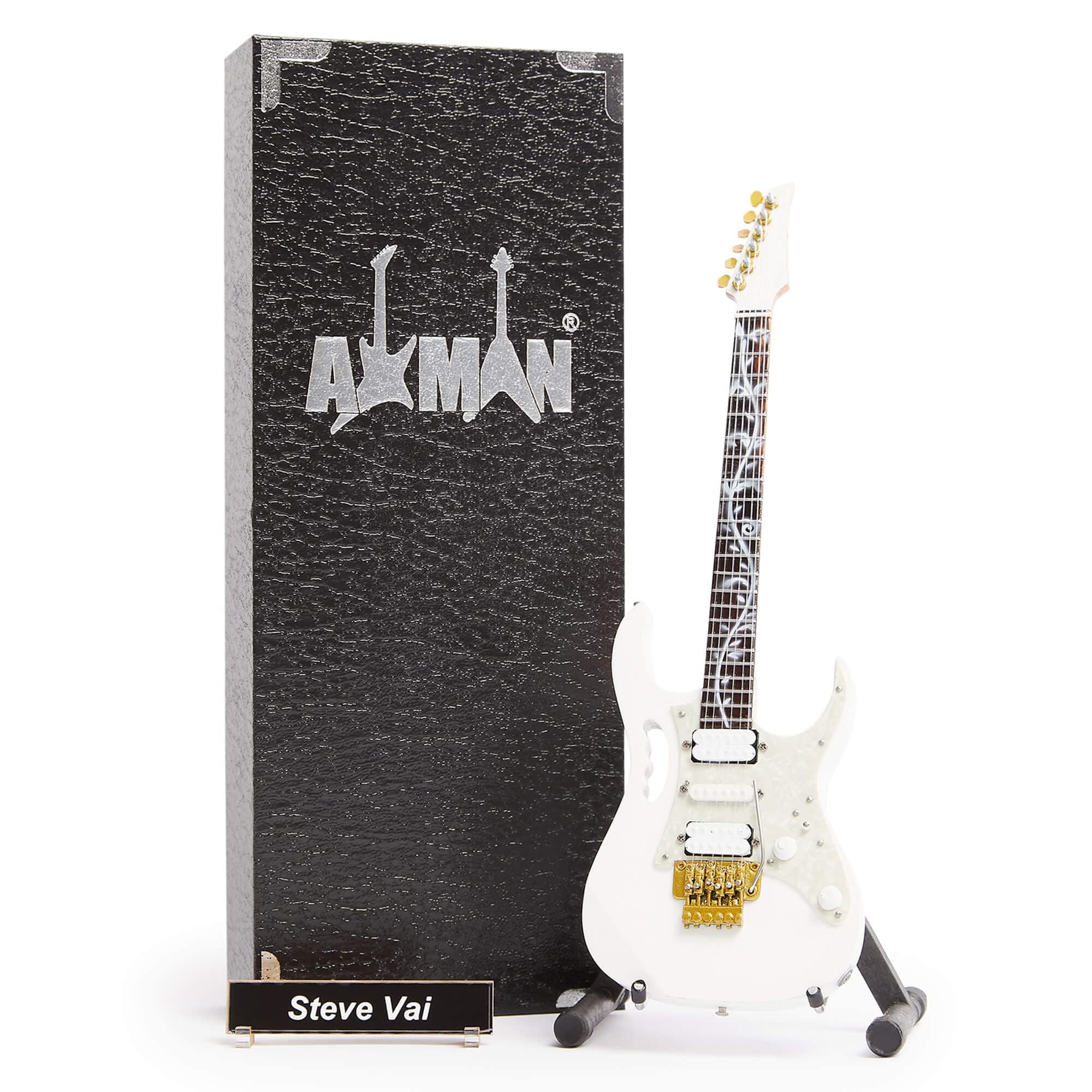 Steve Vai: JEMV7 - Miniature Guitar Replica - Music Gifts - Handmade Ornamental 1/4 Scale - Includes a Display Box, Name Tag and Miniature Guitar Stand